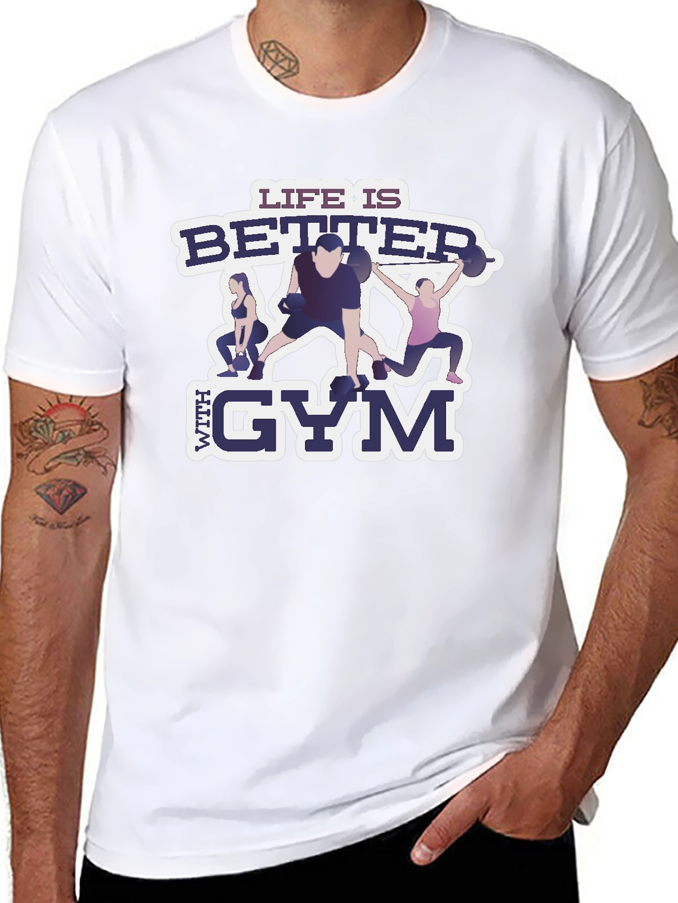 Life is Better With Gym Black T-Shirt