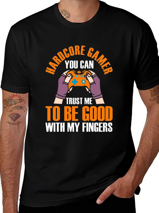 Hardcore Gamer Graphic Tee - Funny Sarcastic Gaming Shirt