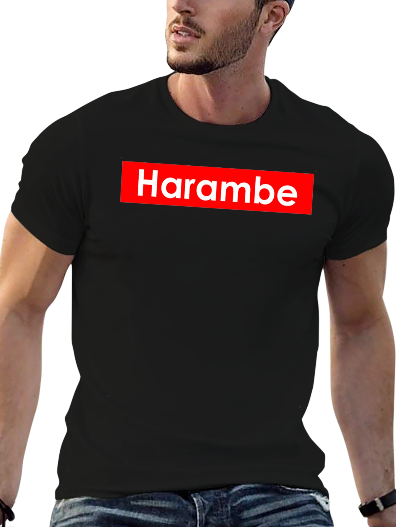 Harambe Graphic Print T-Shirt - Supreme Style
