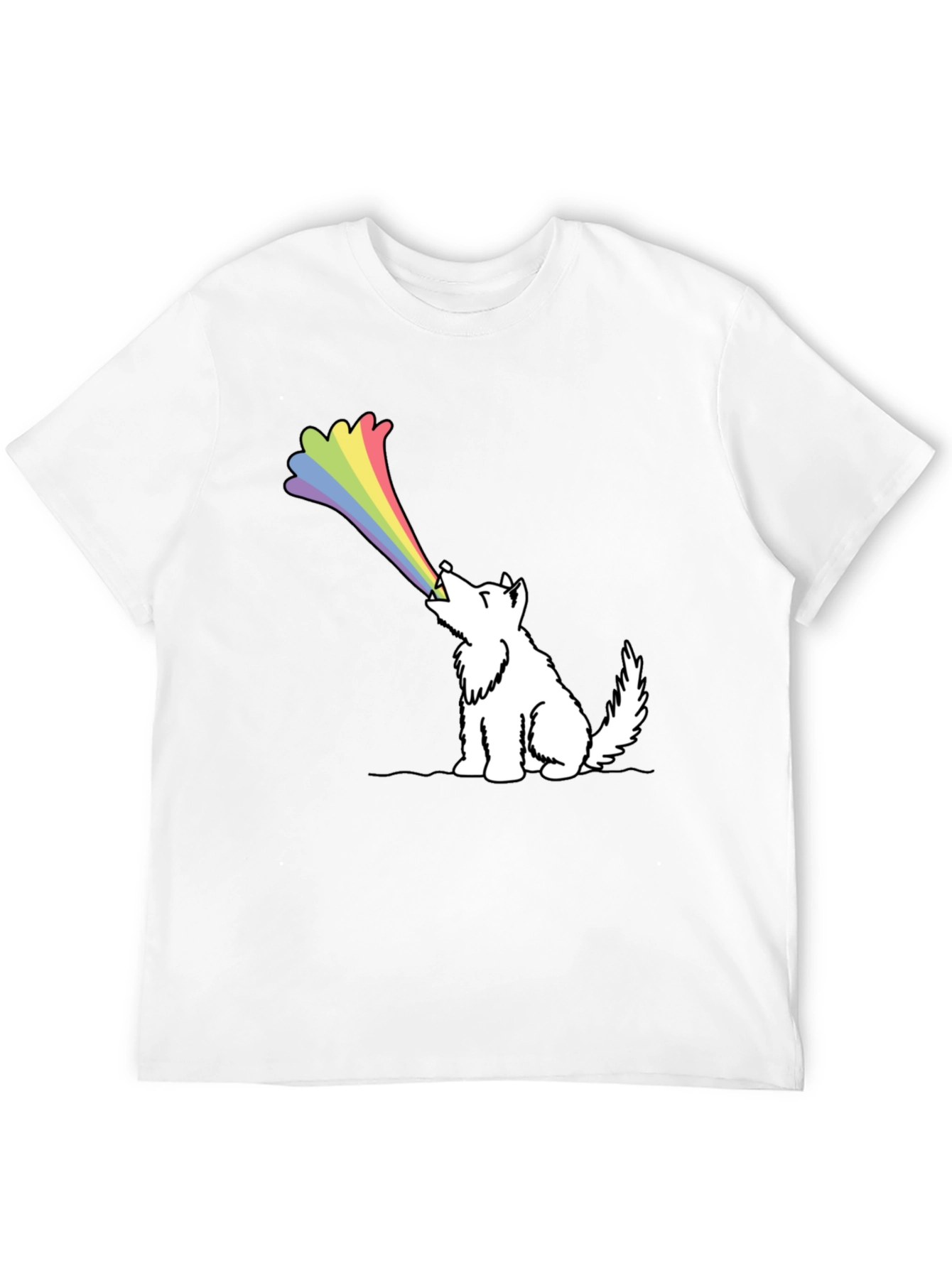 Rainbow Wolf Black T-Shirt