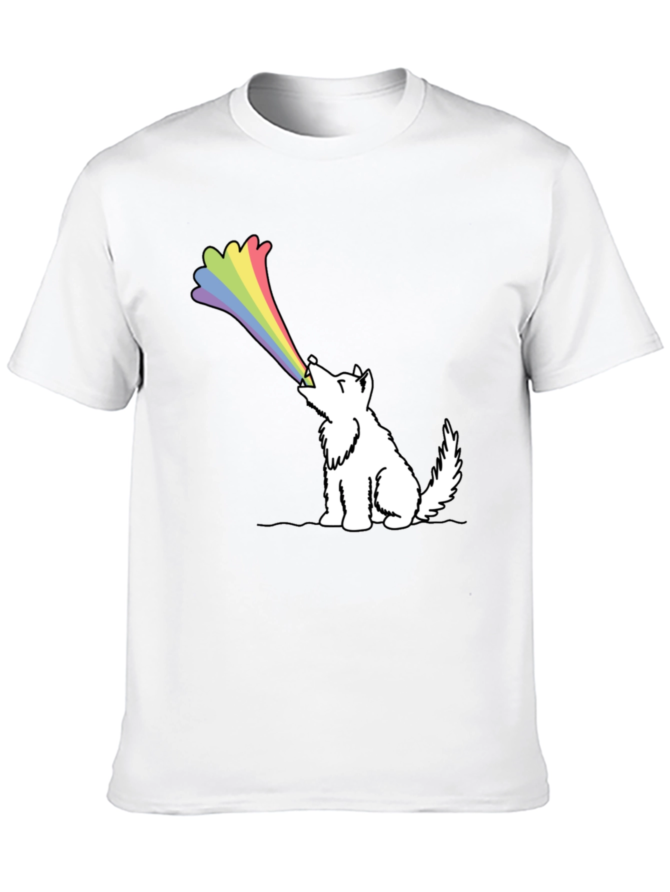 Rainbow Wolf Black T-Shirt
