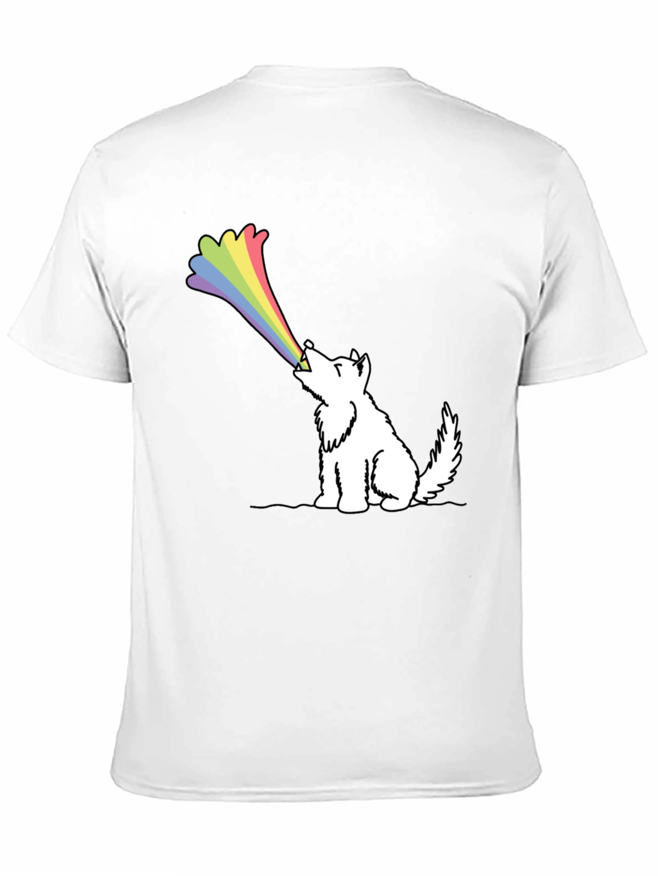 Rainbow Wolf Black T-Shirt