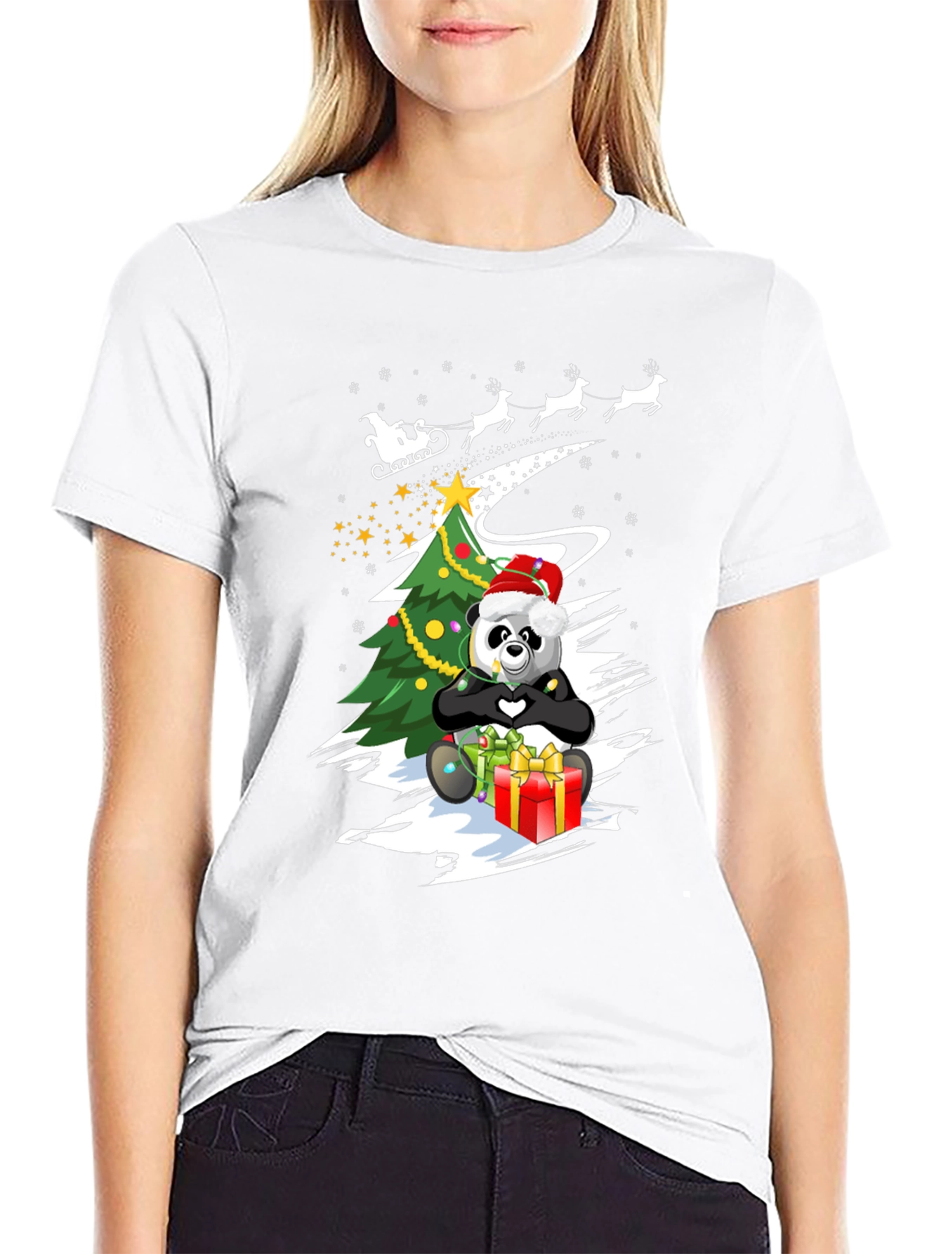 Christmas Panda T-Shirt - Holiday Gift Tee