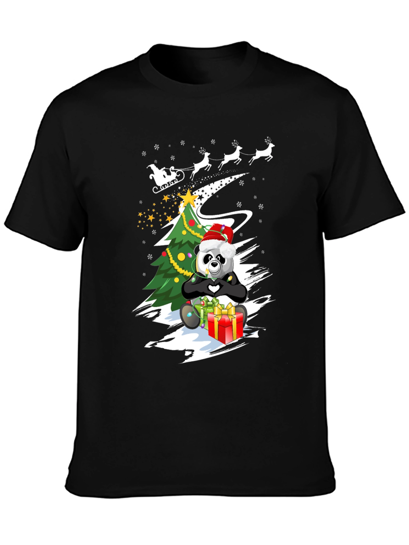 Christmas Panda T-Shirt - Holiday Gift Tee