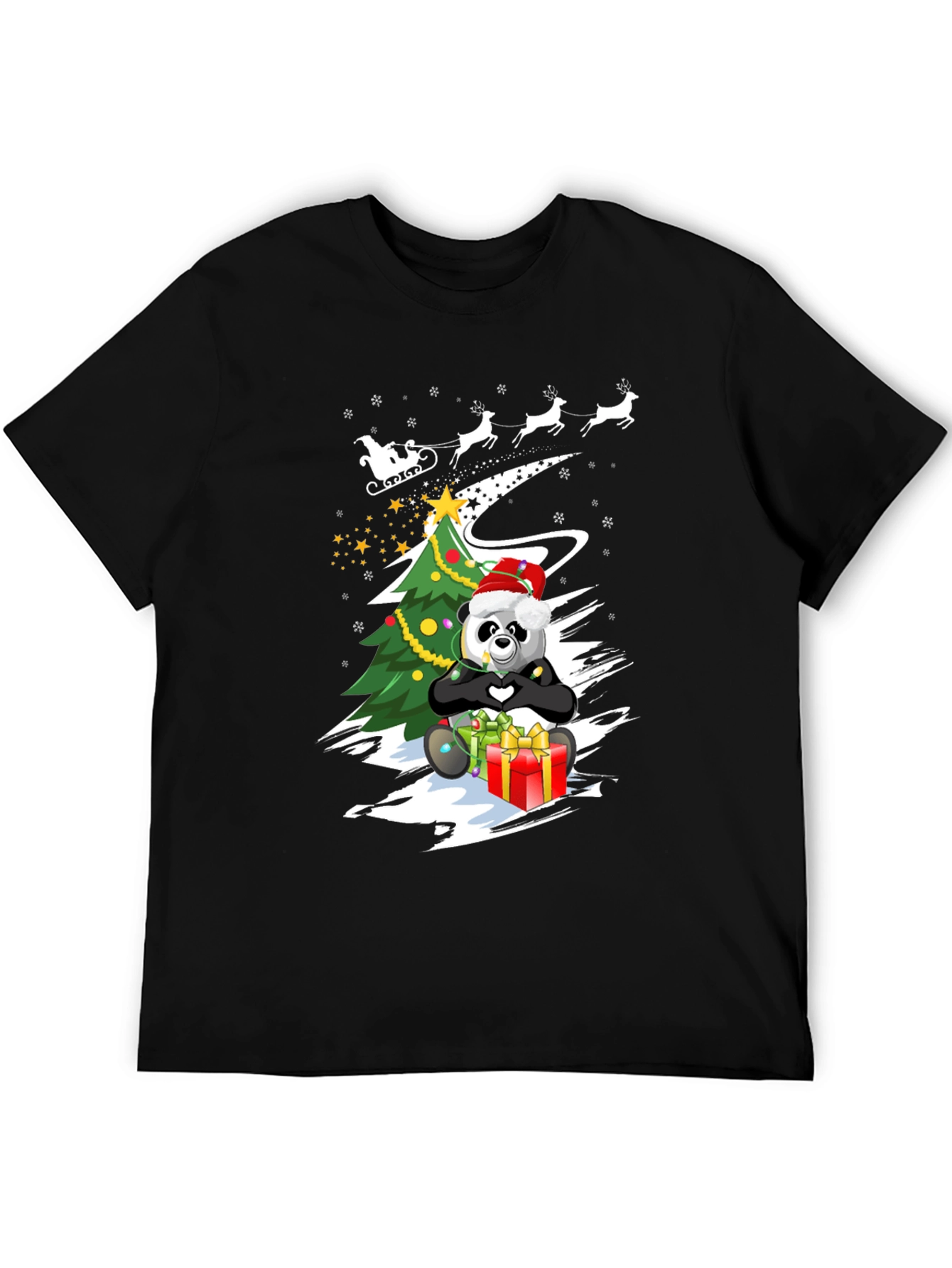 Christmas Panda T-Shirt - Holiday Gift Tee