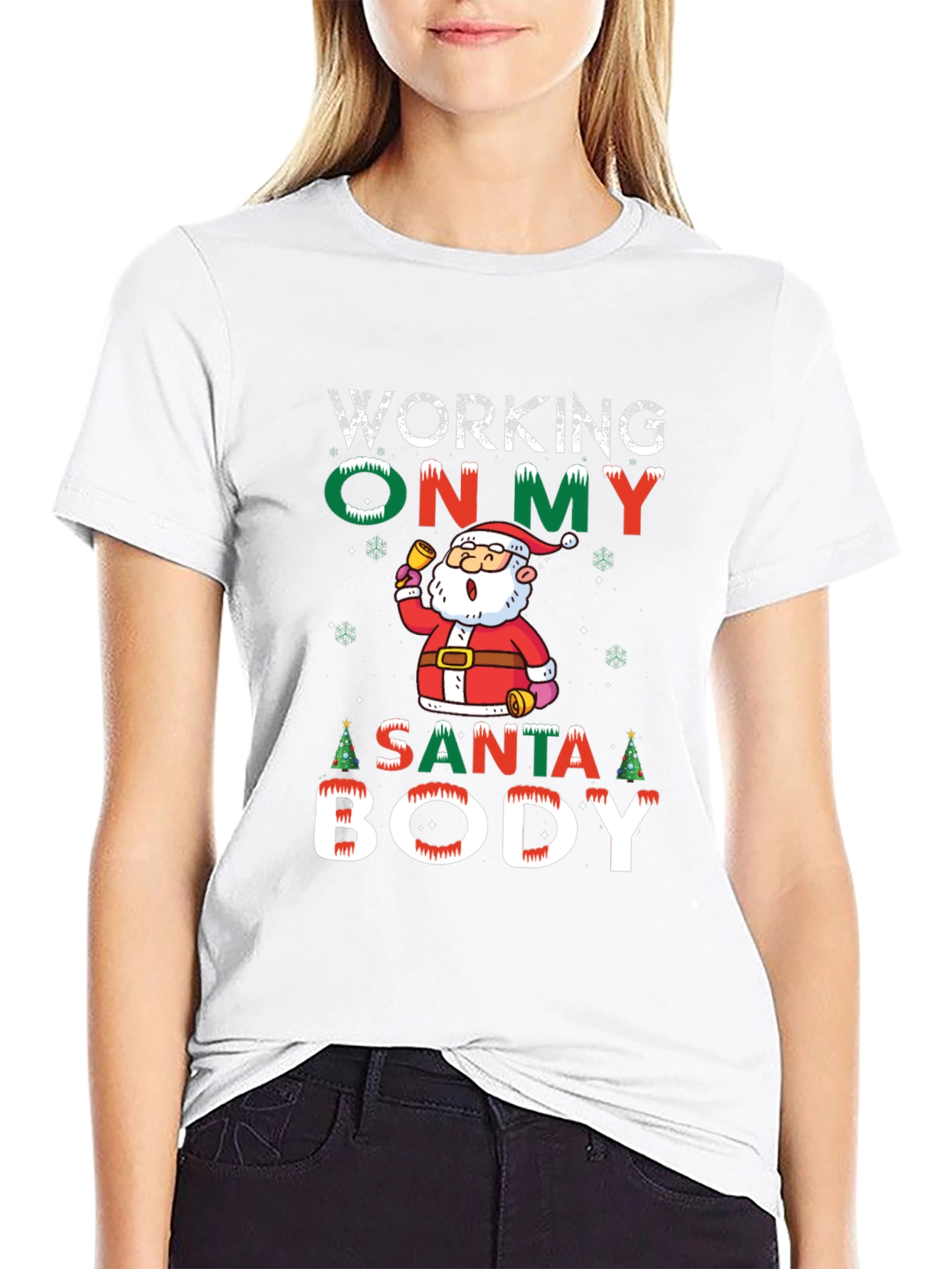 Working on My Santa Body T-Shirt