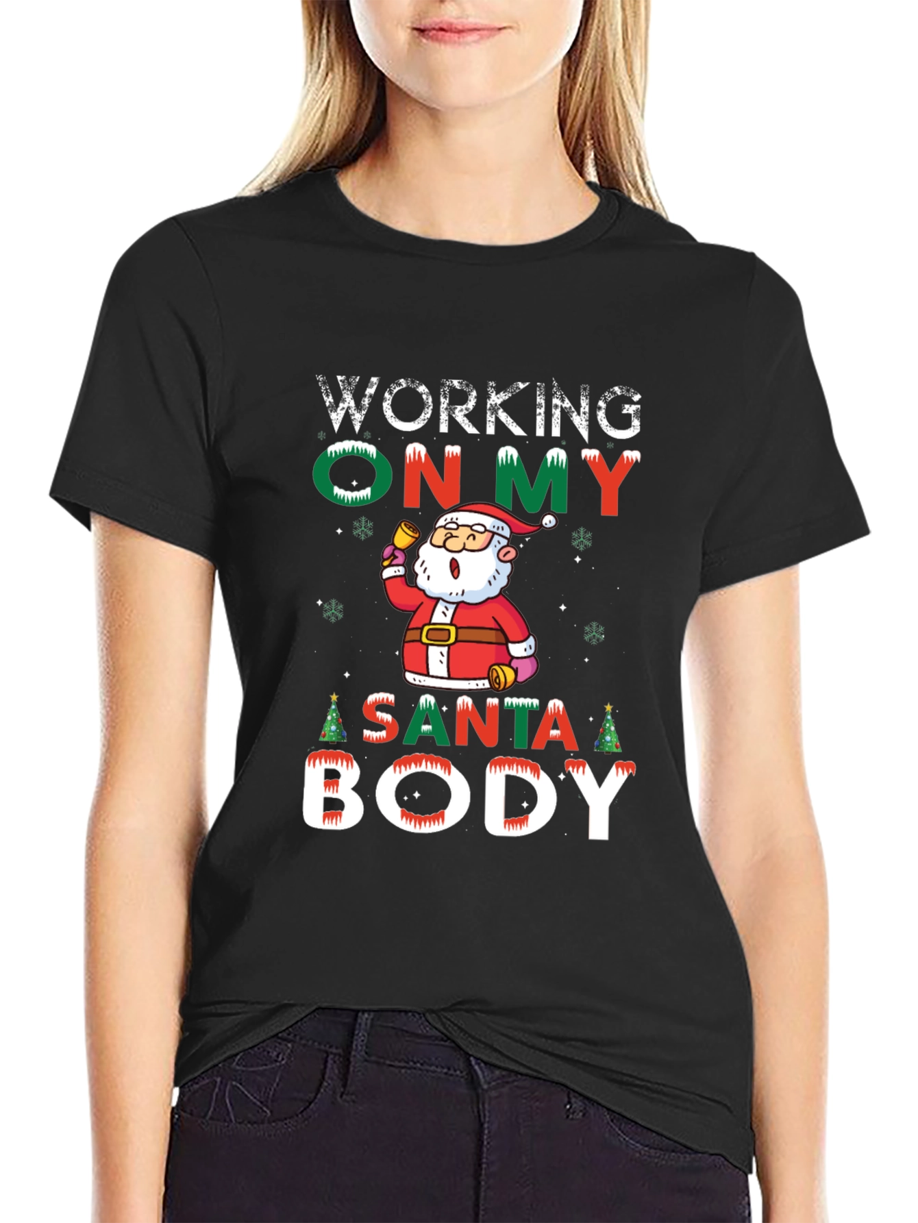 Working on My Santa Body T-Shirt