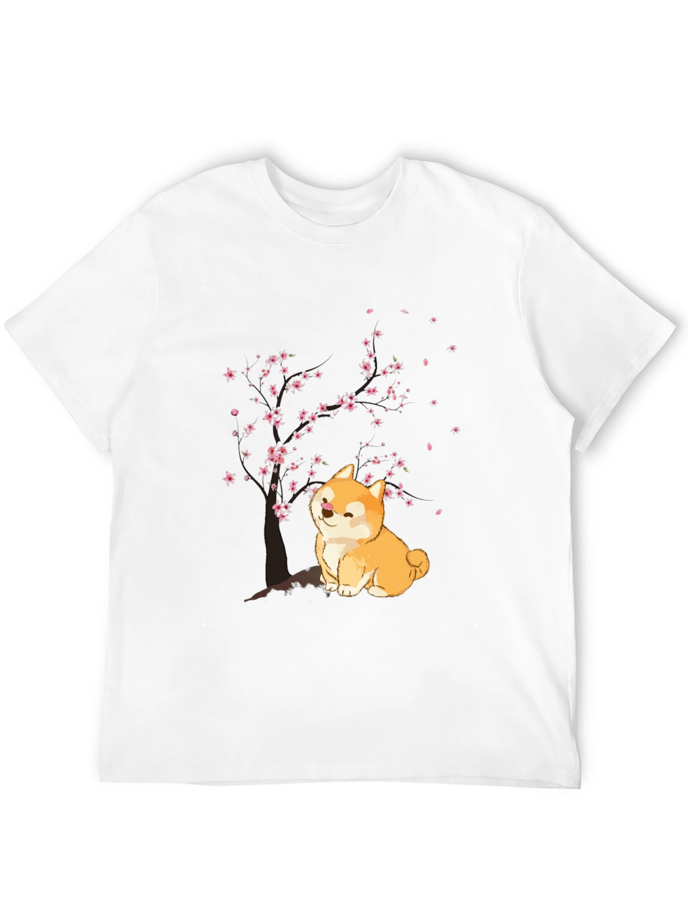Shiba Inu Cherry Blossom T-Shirt - Cute Dog Tee