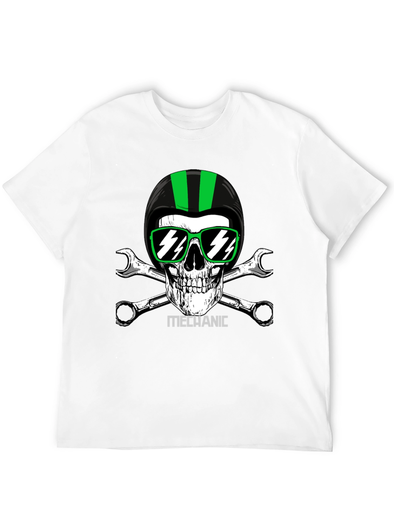 Mechanic Skull T-Shirt - Biker Style