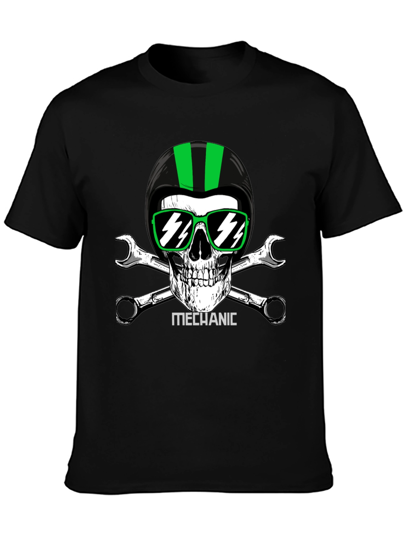 Mechanic Skull T-Shirt - Biker Style