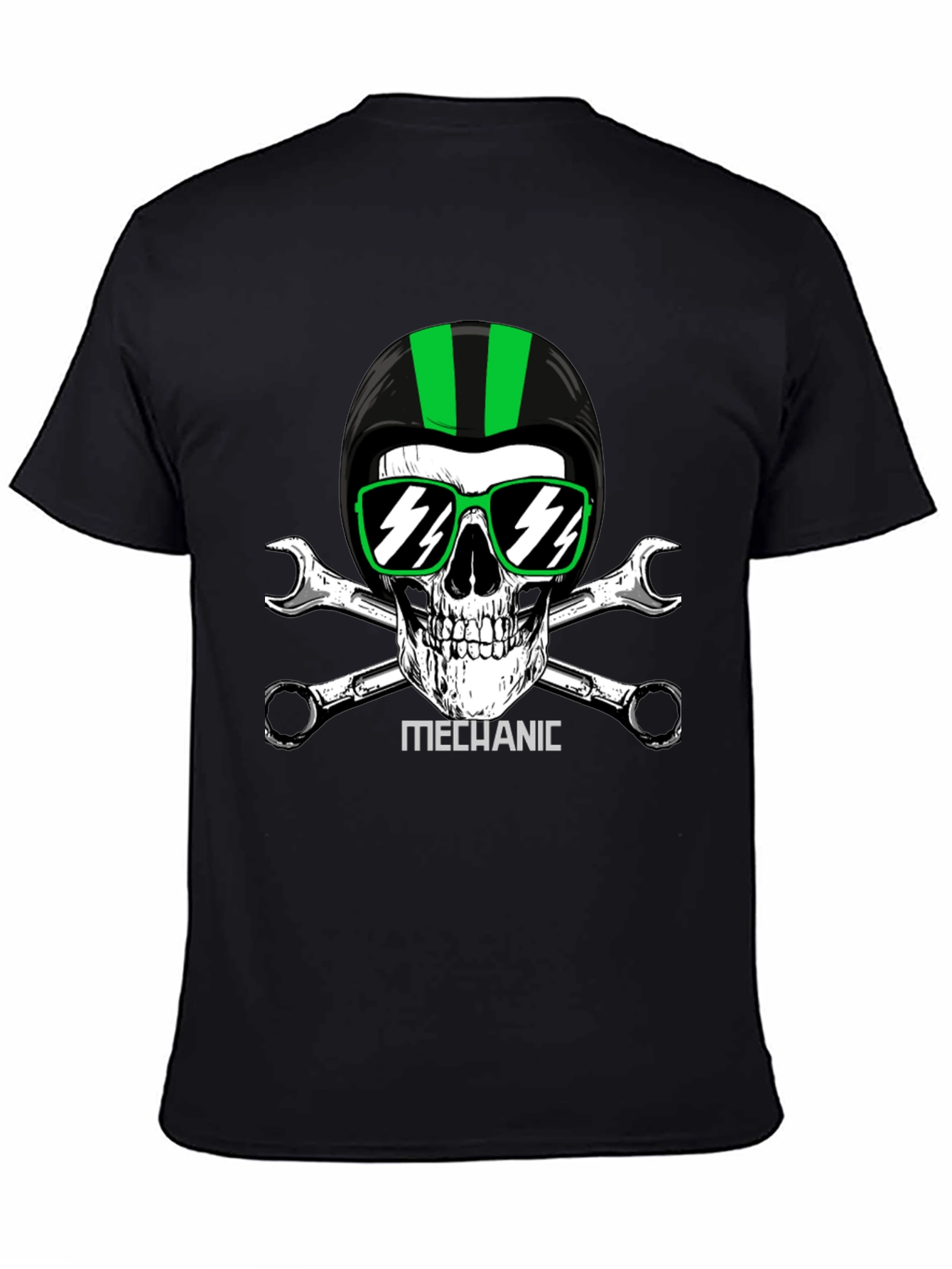 Mechanic Skull T-Shirt - Biker Style
