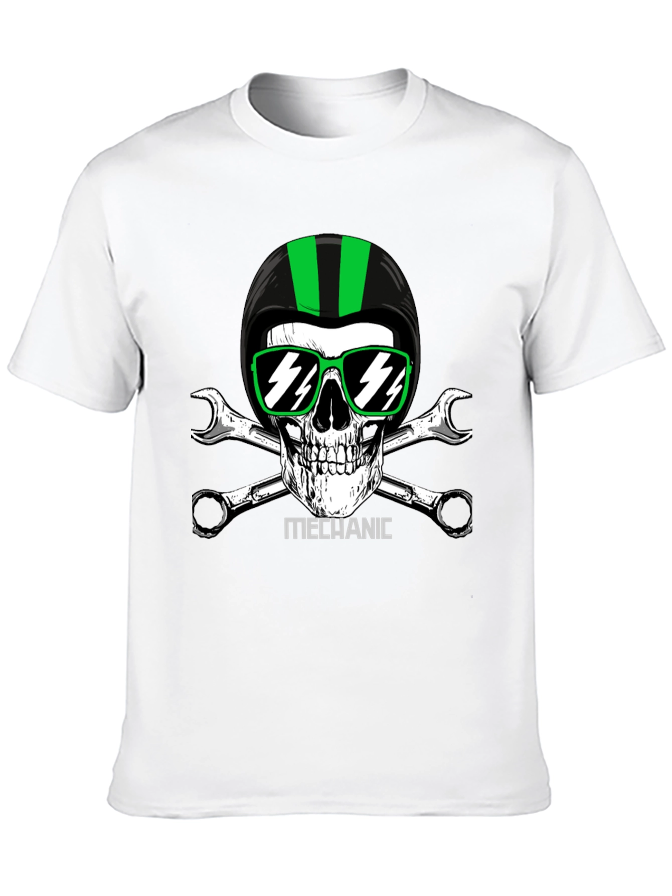 Mechanic Skull T-Shirt - Biker Style