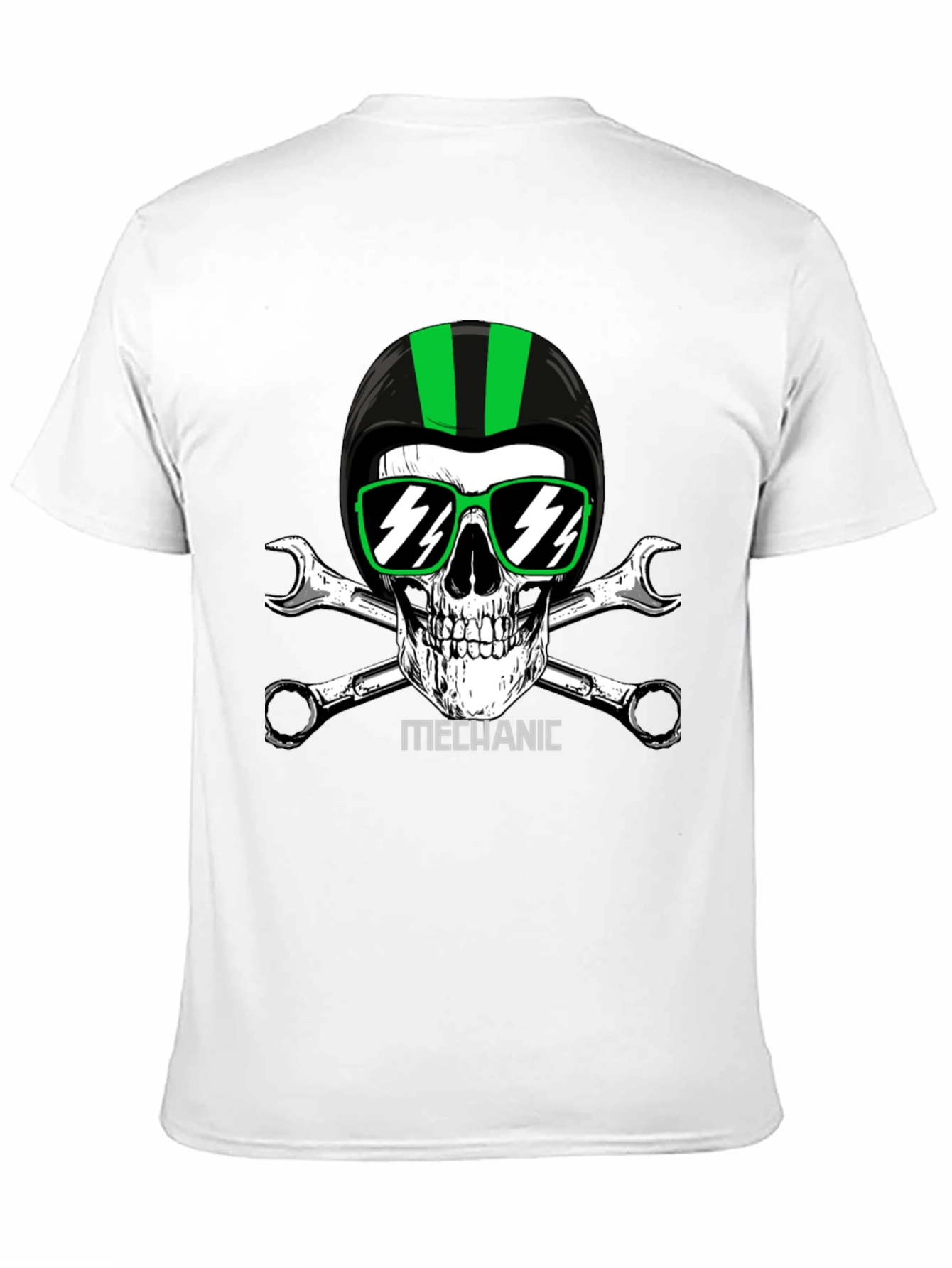 Mechanic Skull T-Shirt - Biker Style