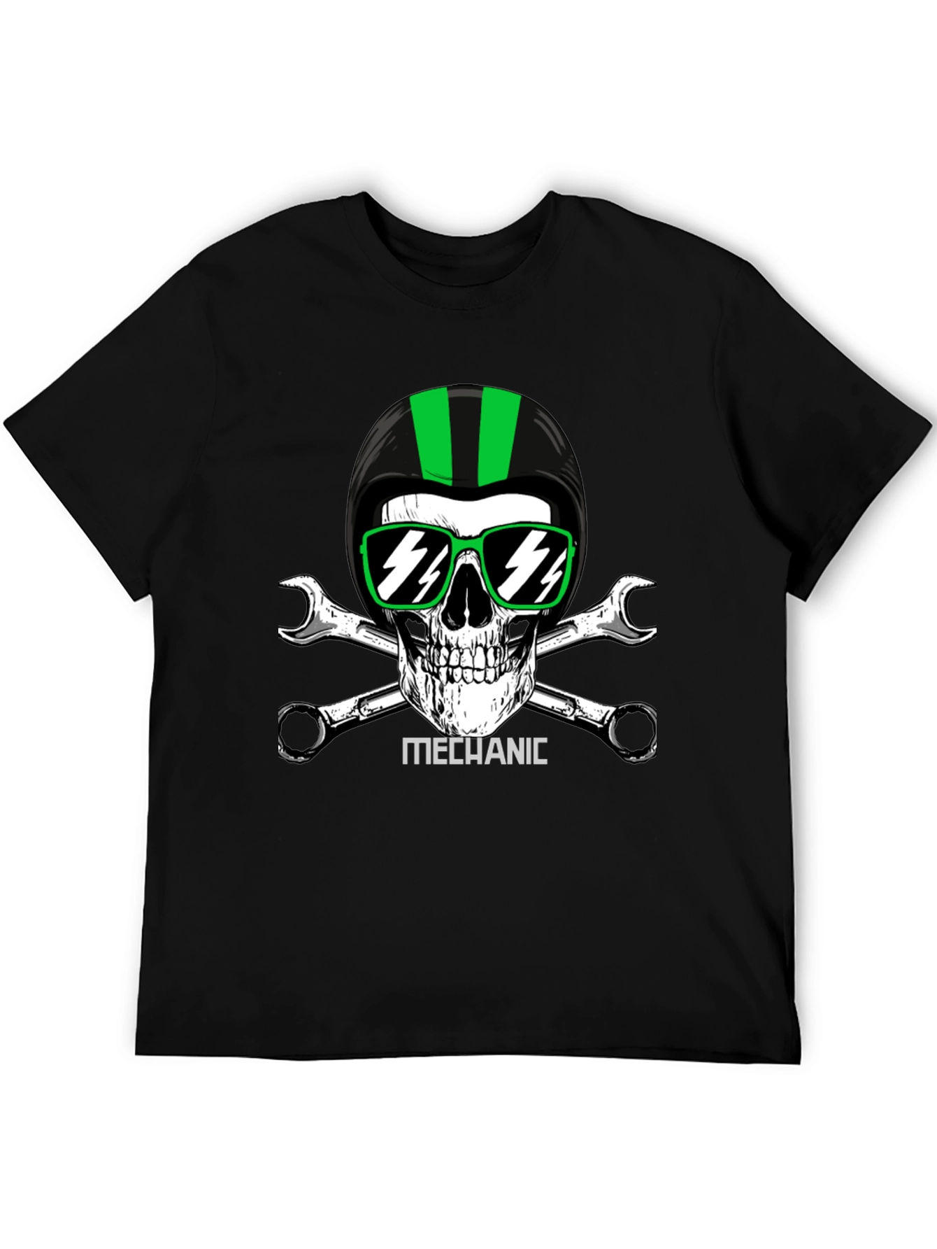 Mechanic Skull T-Shirt - Biker Style