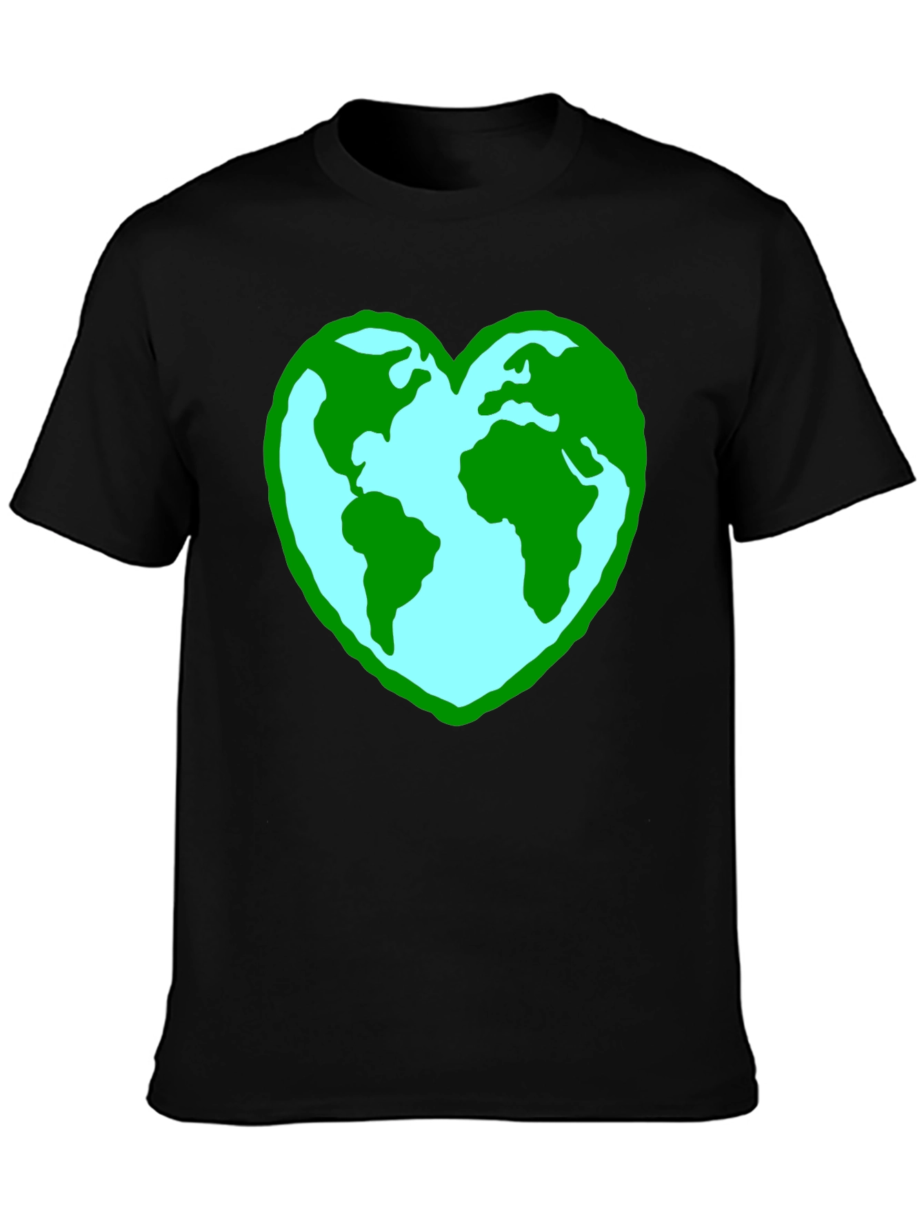 Earth Heart Graphic Tee - Black Unisex Shirt