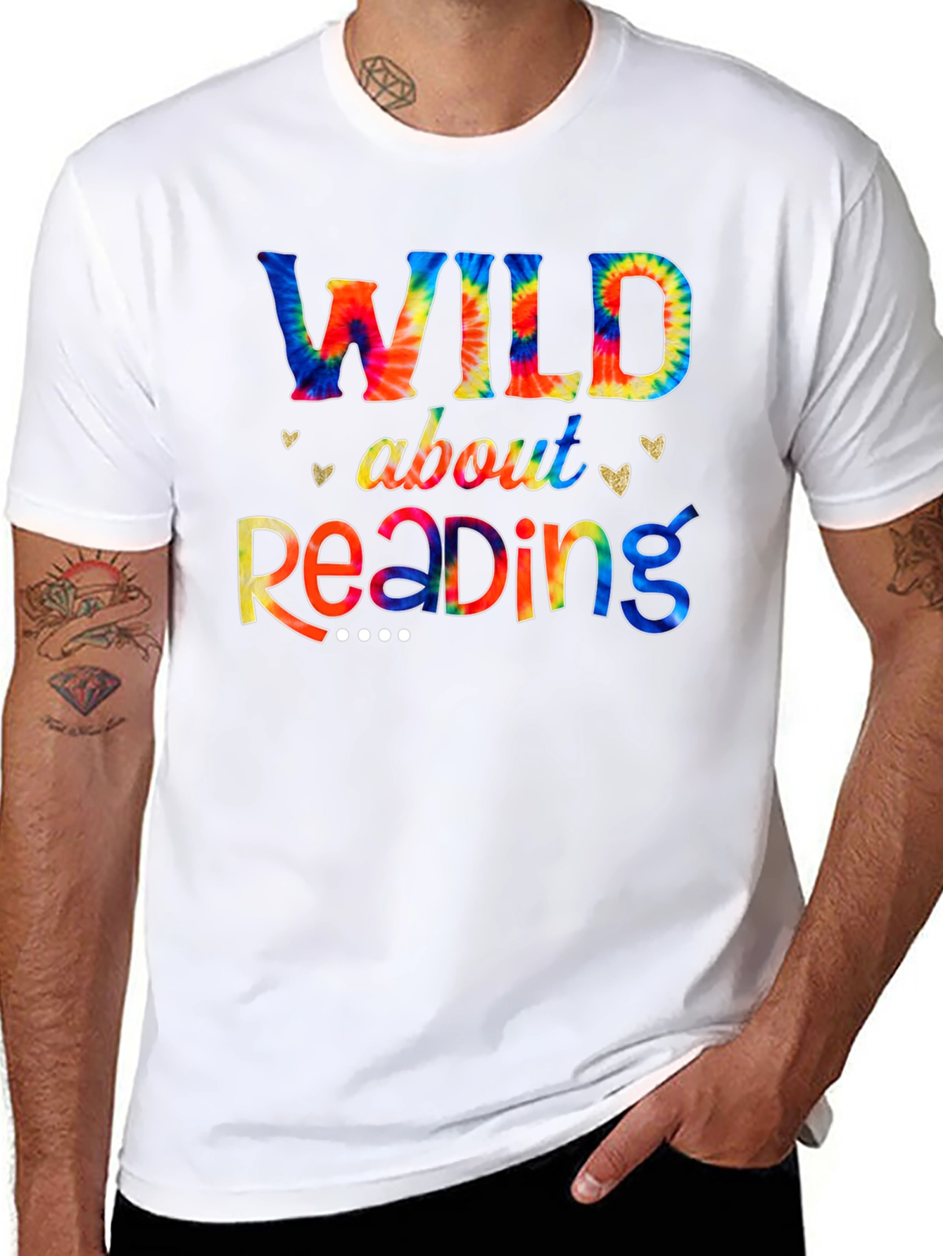 Wild About Reading Tie-Dye Graphic Tee