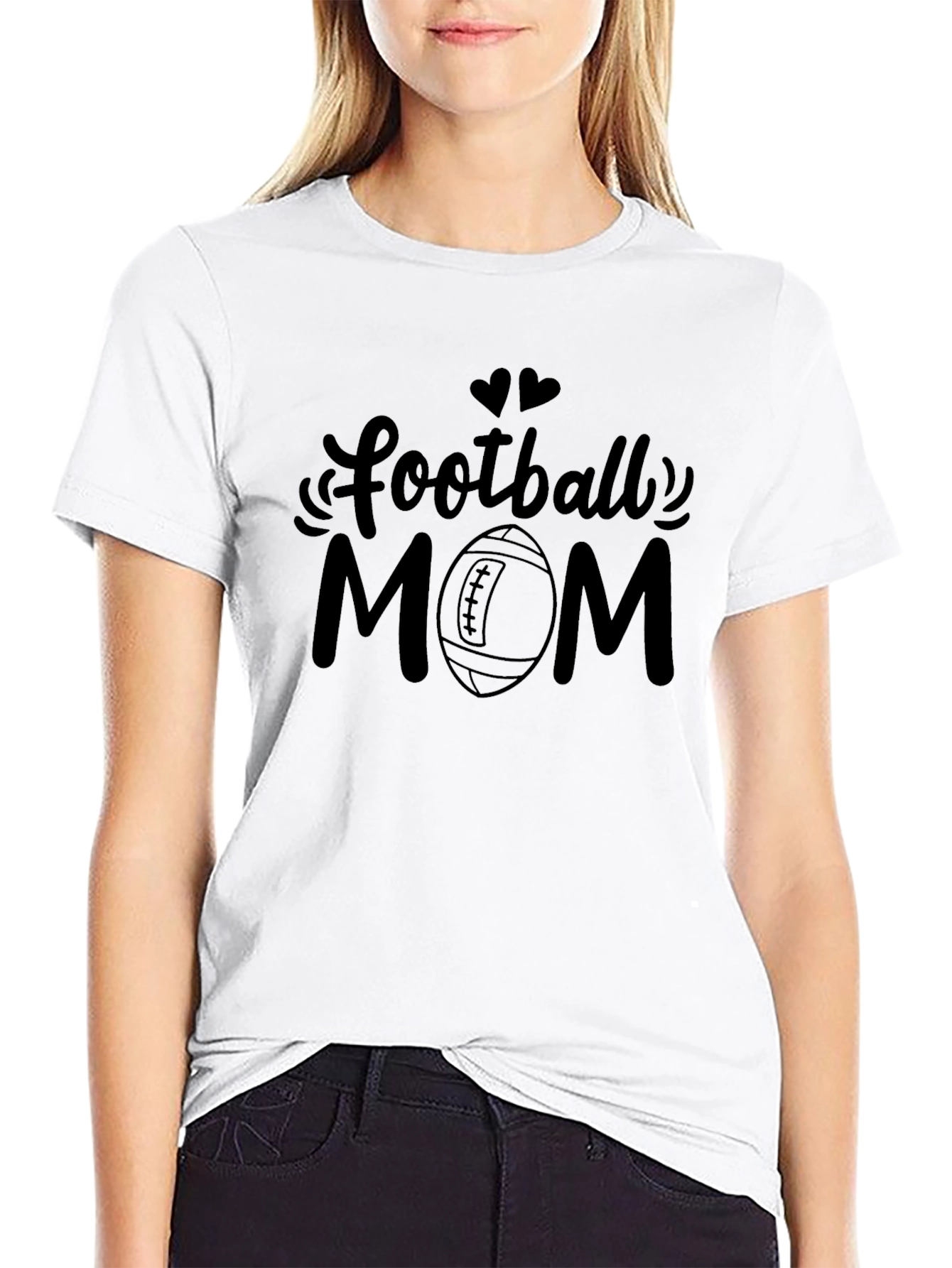 Football Mom Graphic T-Shirt