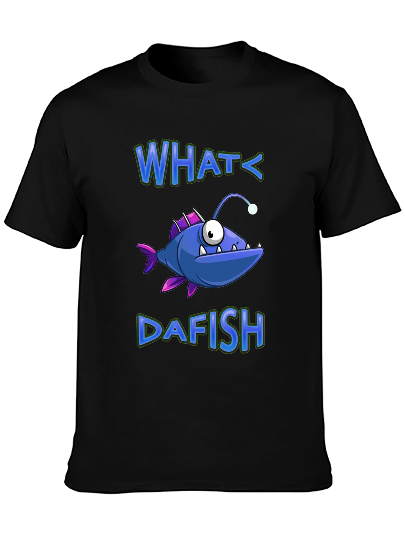 What Dafish T-Shirt - Funny Angler Fish Graphic Tee