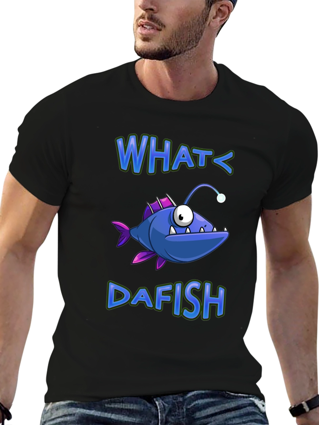 What Dafish T-Shirt - Funny Angler Fish Graphic Tee