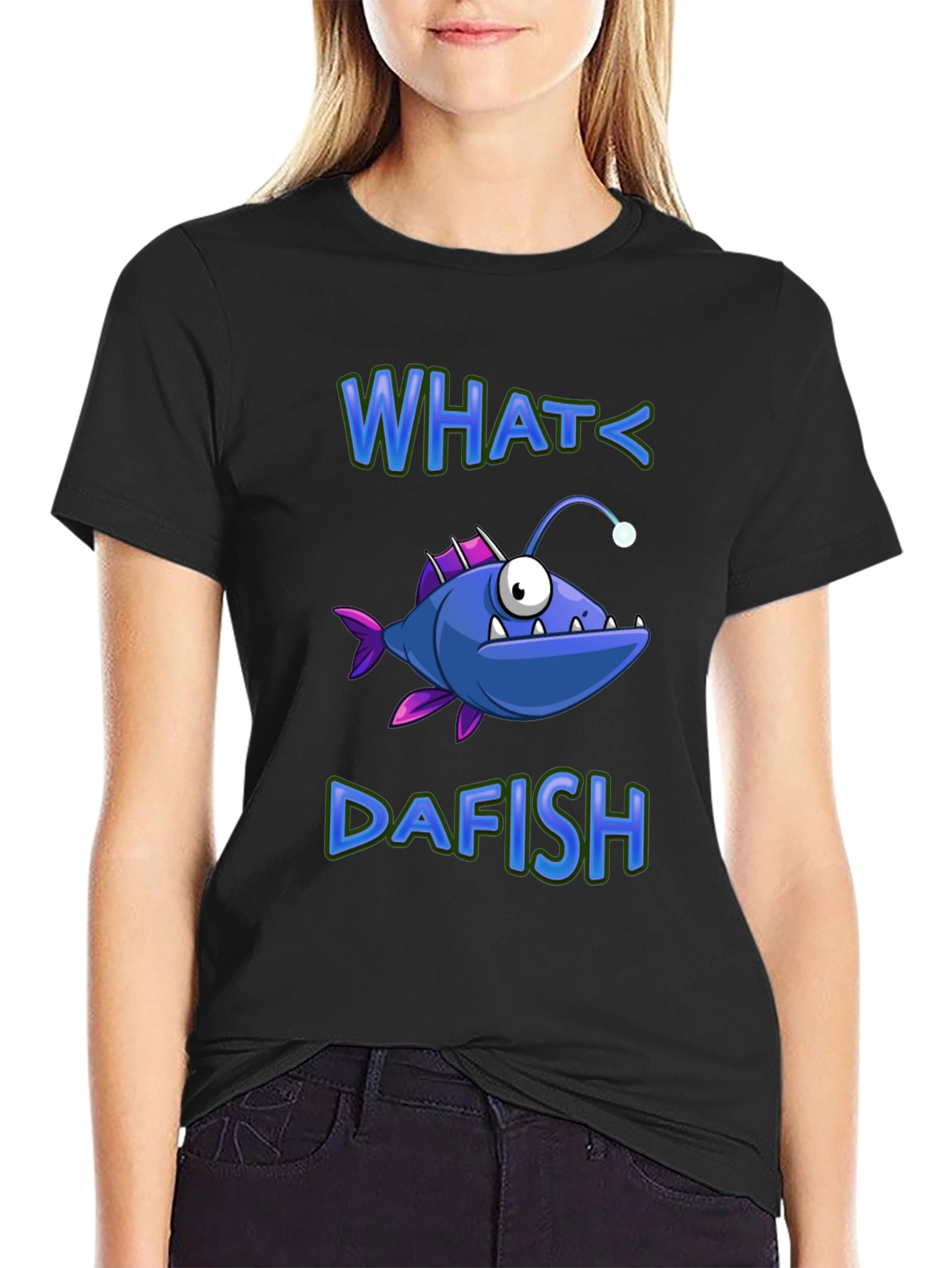 What Dafish T-Shirt - Funny Angler Fish Graphic Tee