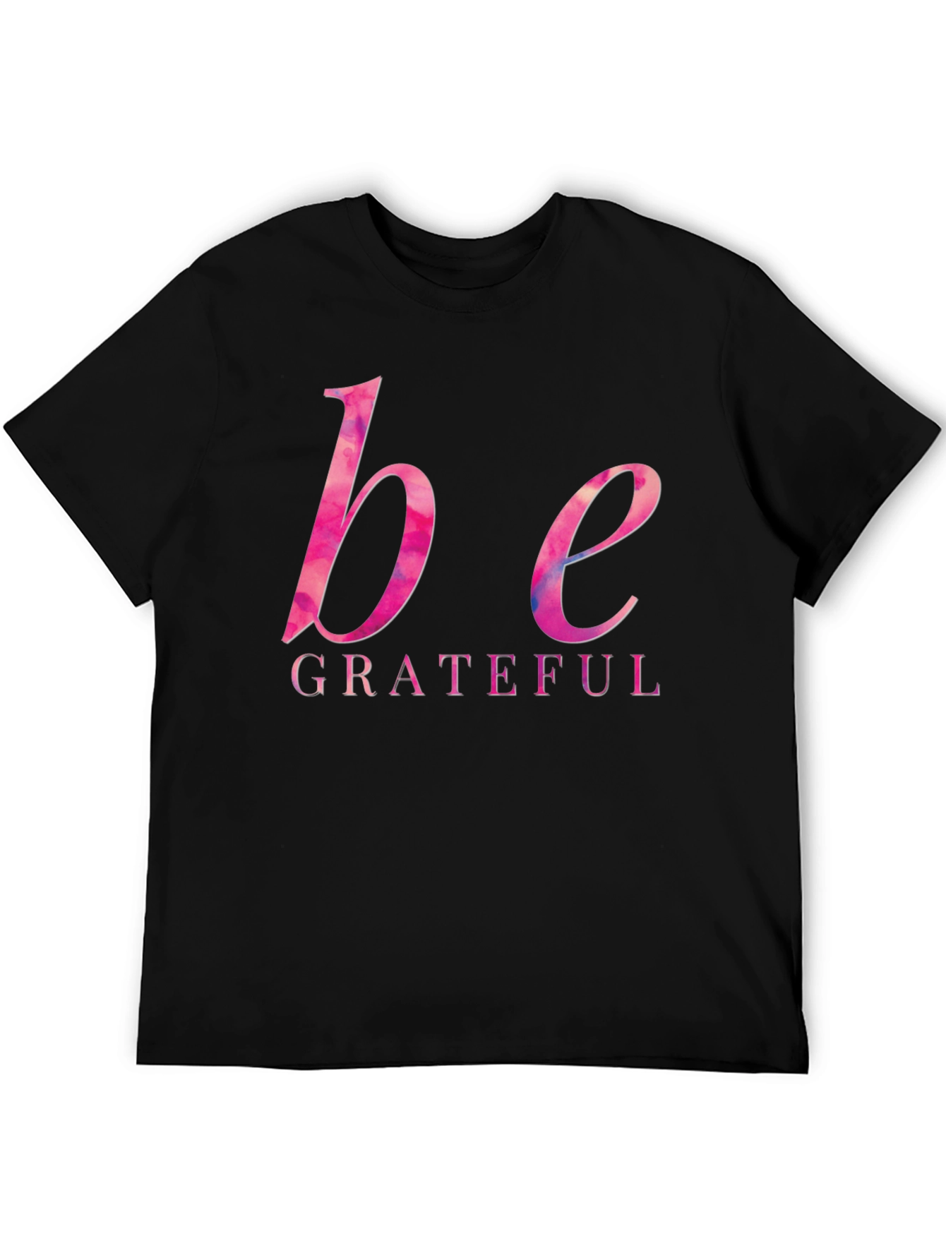 Be Grateful Graphic Tee - Black Cotton T-Shirt