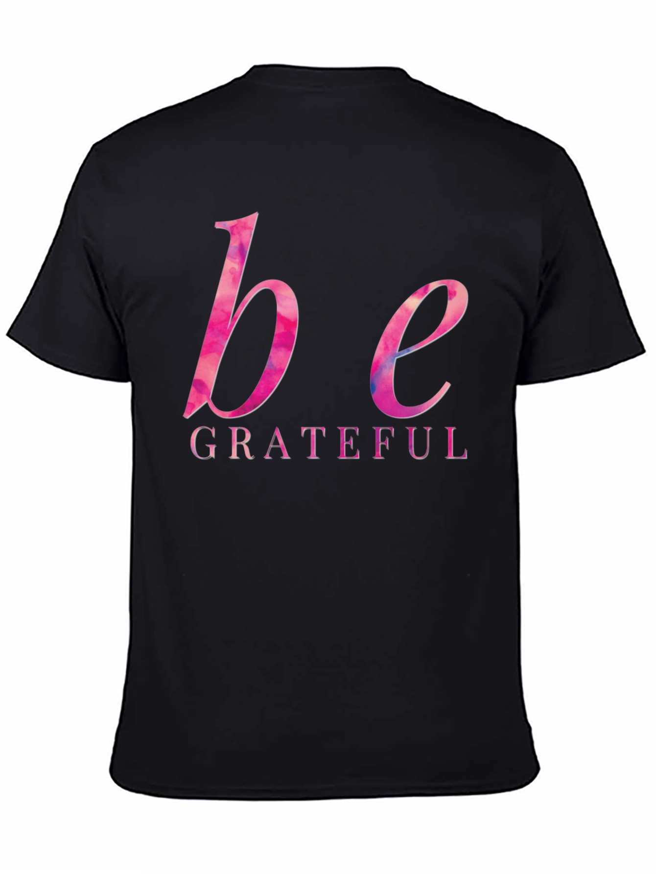Be Grateful Graphic Tee - Black Cotton T-Shirt