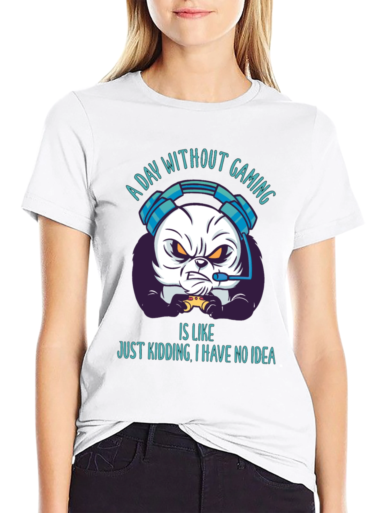 Gamer Panda T-Shirt - Funny Gaming Tee
