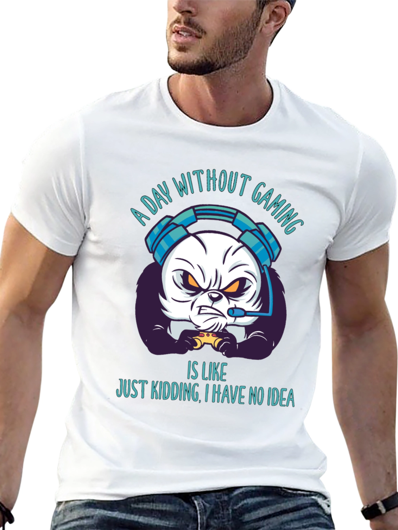 Gamer Panda T-Shirt - Funny Gaming Tee
