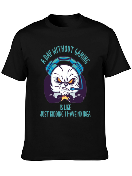 Gamer Panda T-Shirt - Funny Gaming Tee