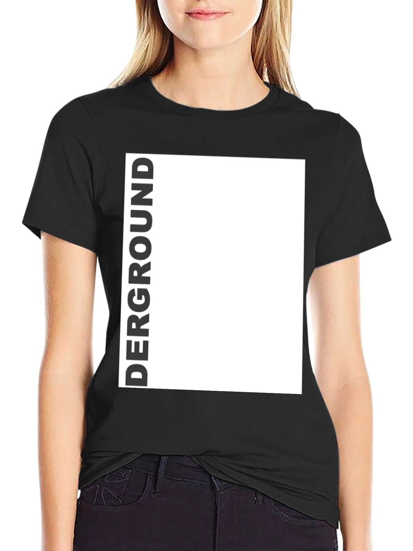 Derground Graphic Tee - Modern Black T-Shirt