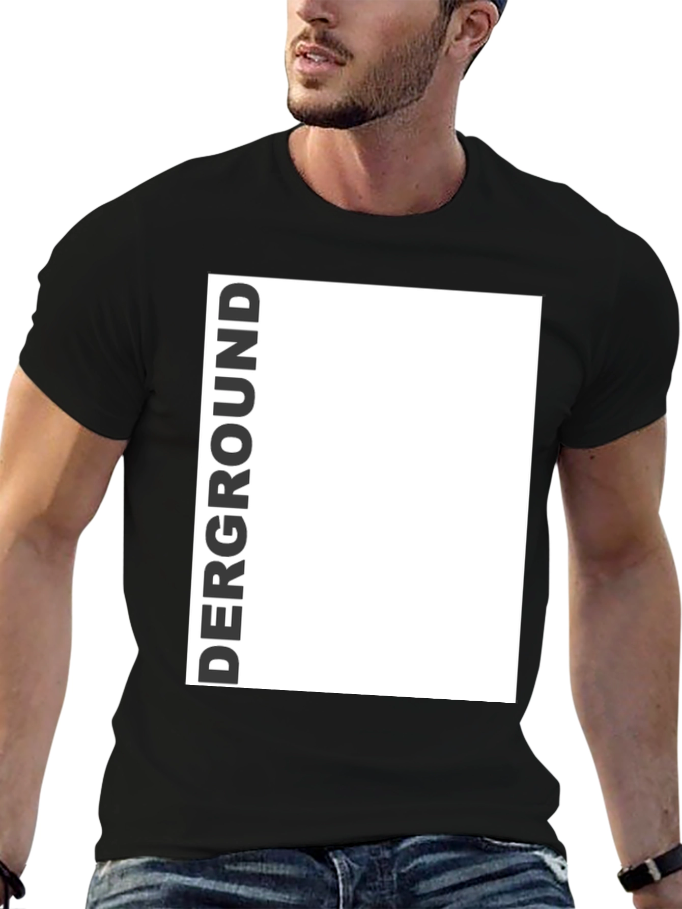 Derground Graphic Tee - Modern Black T-Shirt