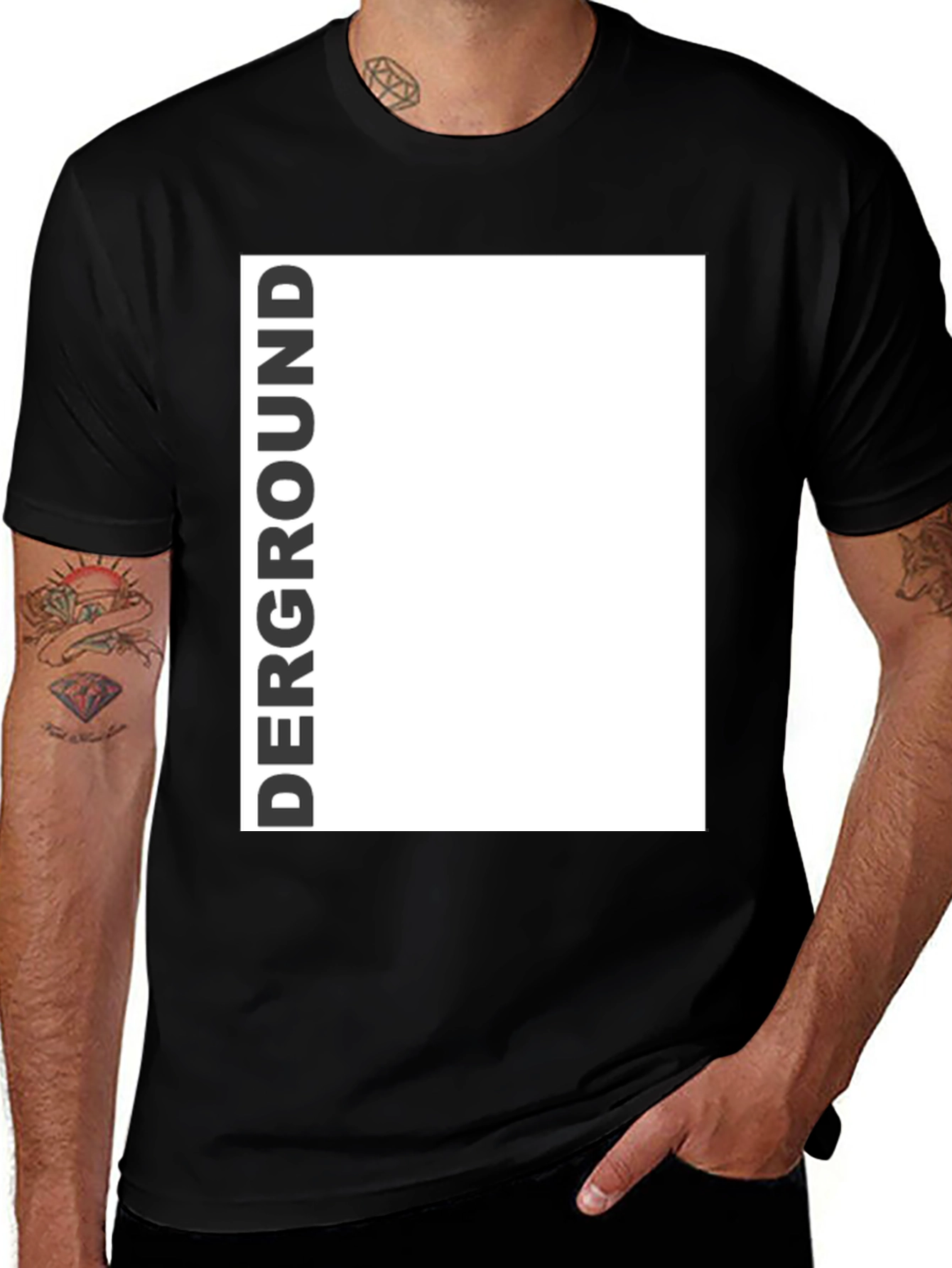Derground Graphic Tee - Modern Black T-Shirt