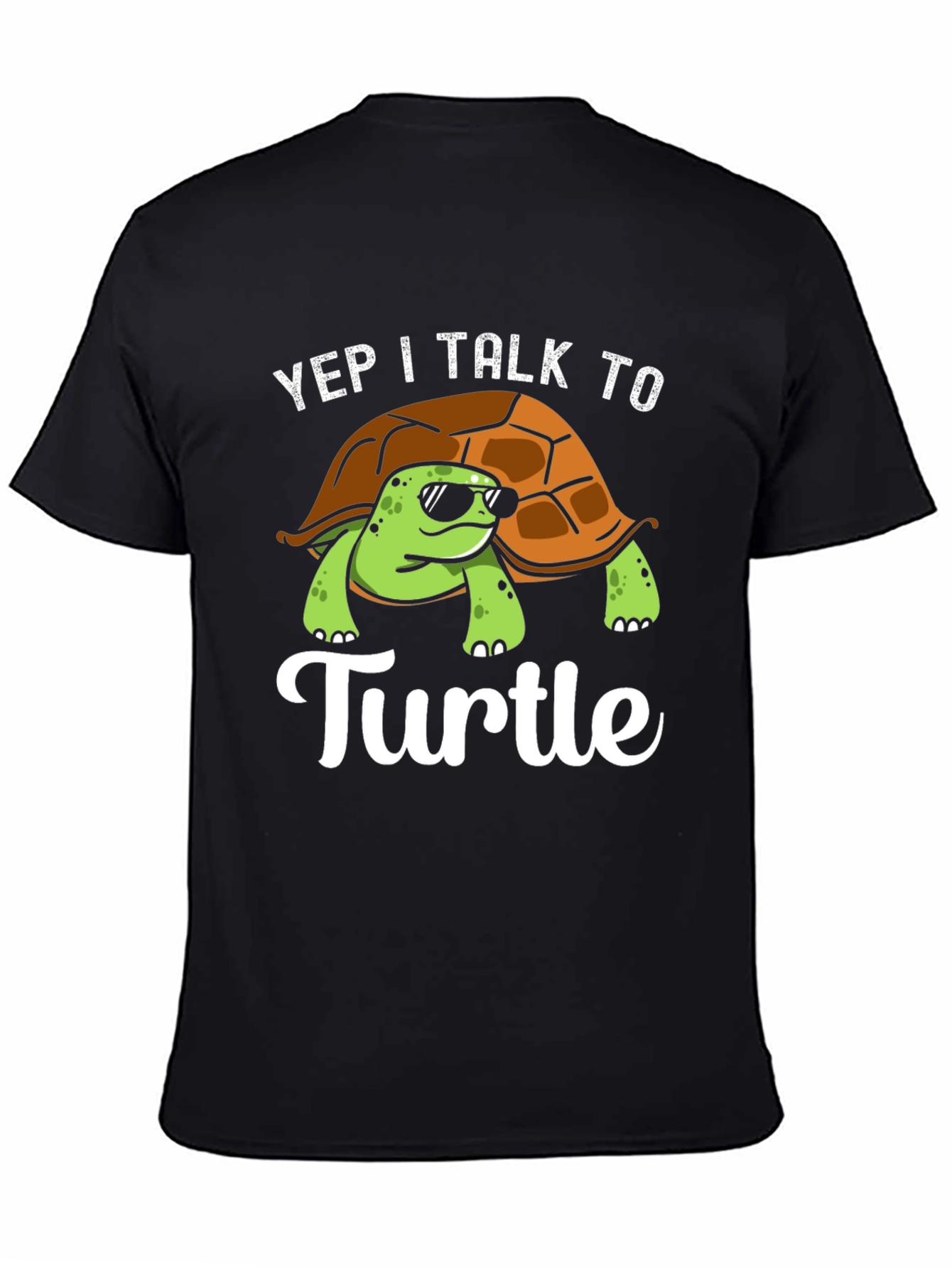 Yep I Talk to Turtle Graphic T-Shirt