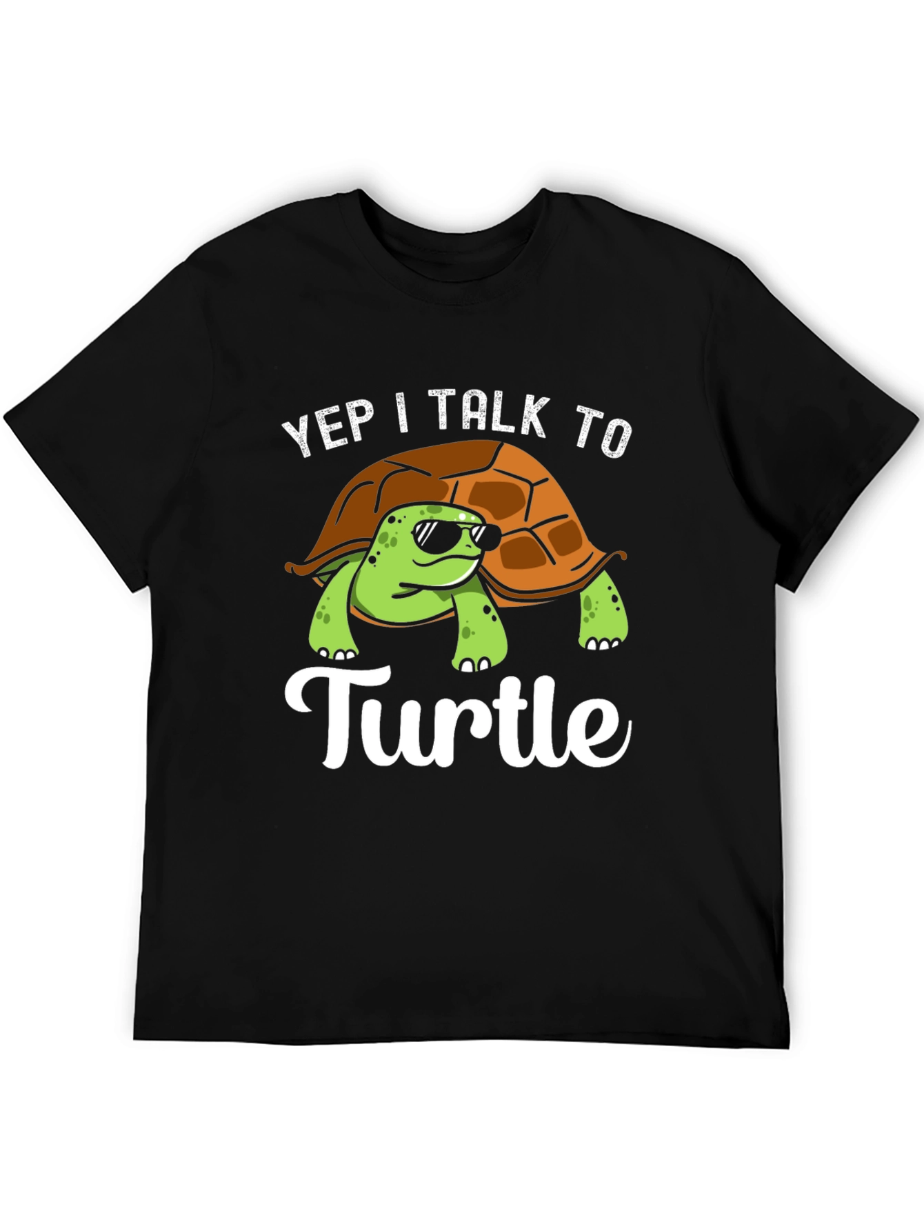 Yep I Talk to Turtle Graphic T-Shirt