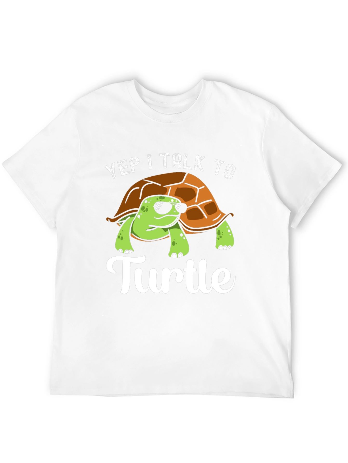 Yep I Talk to Turtle Graphic T-Shirt