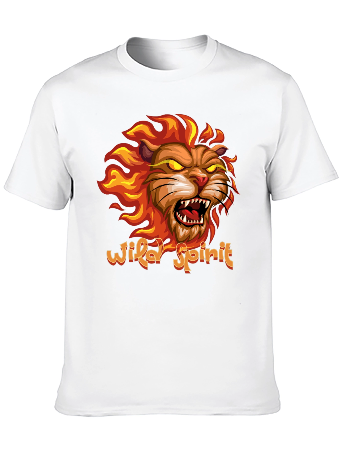Wild Spirit Lion Graphic Tee - Black