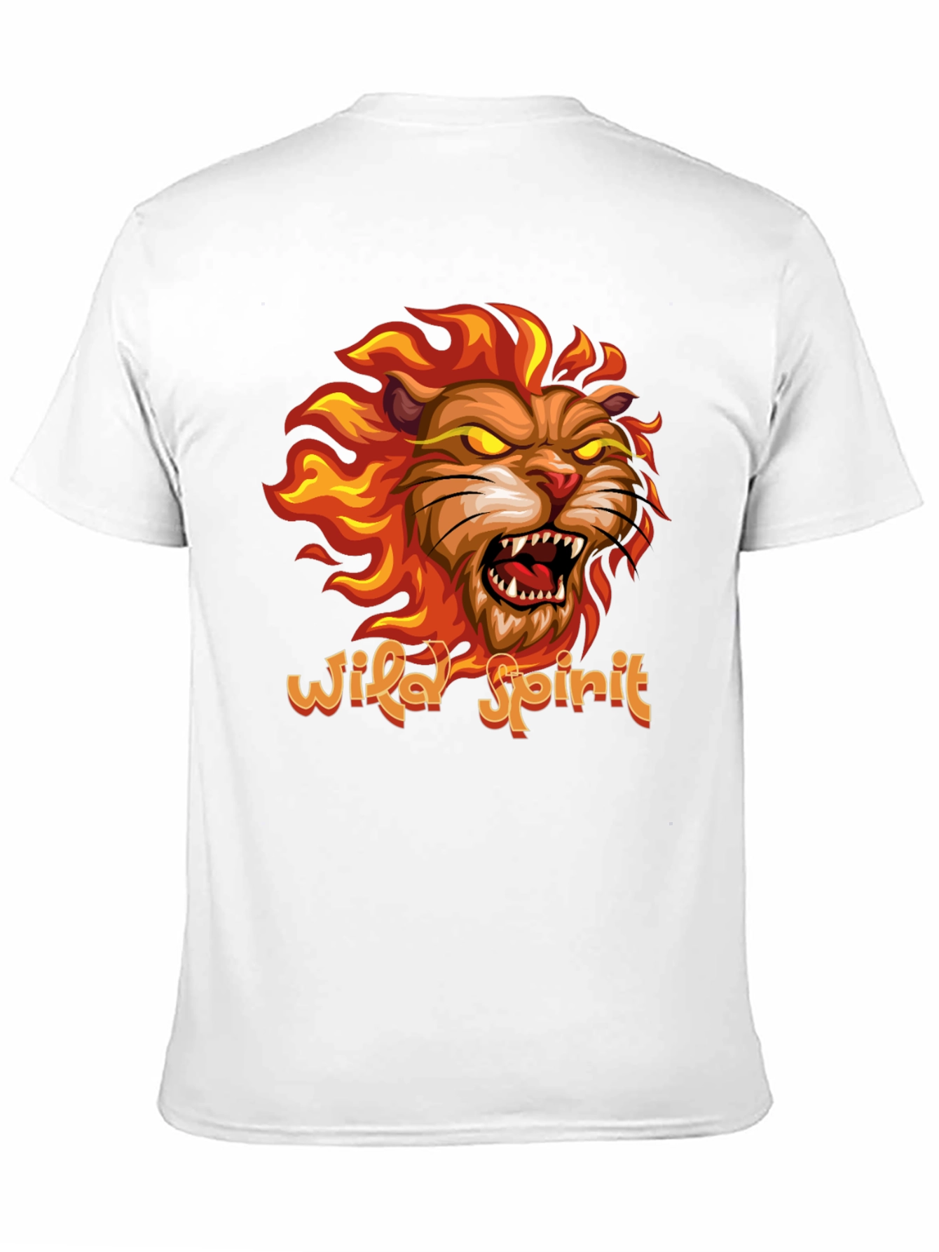 Wild Spirit Lion Graphic Tee - Black