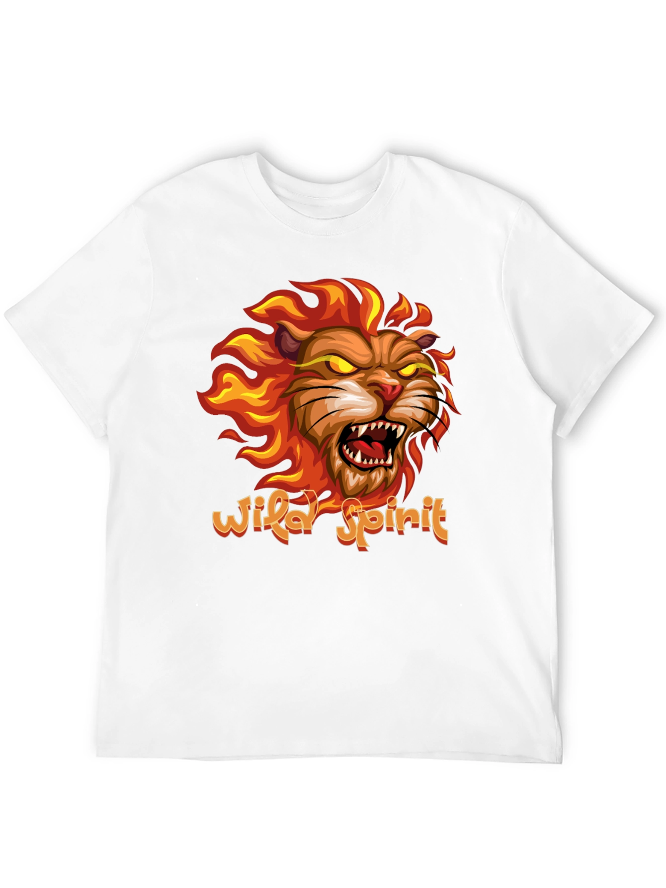 Wild Spirit Lion Graphic Tee - Black
