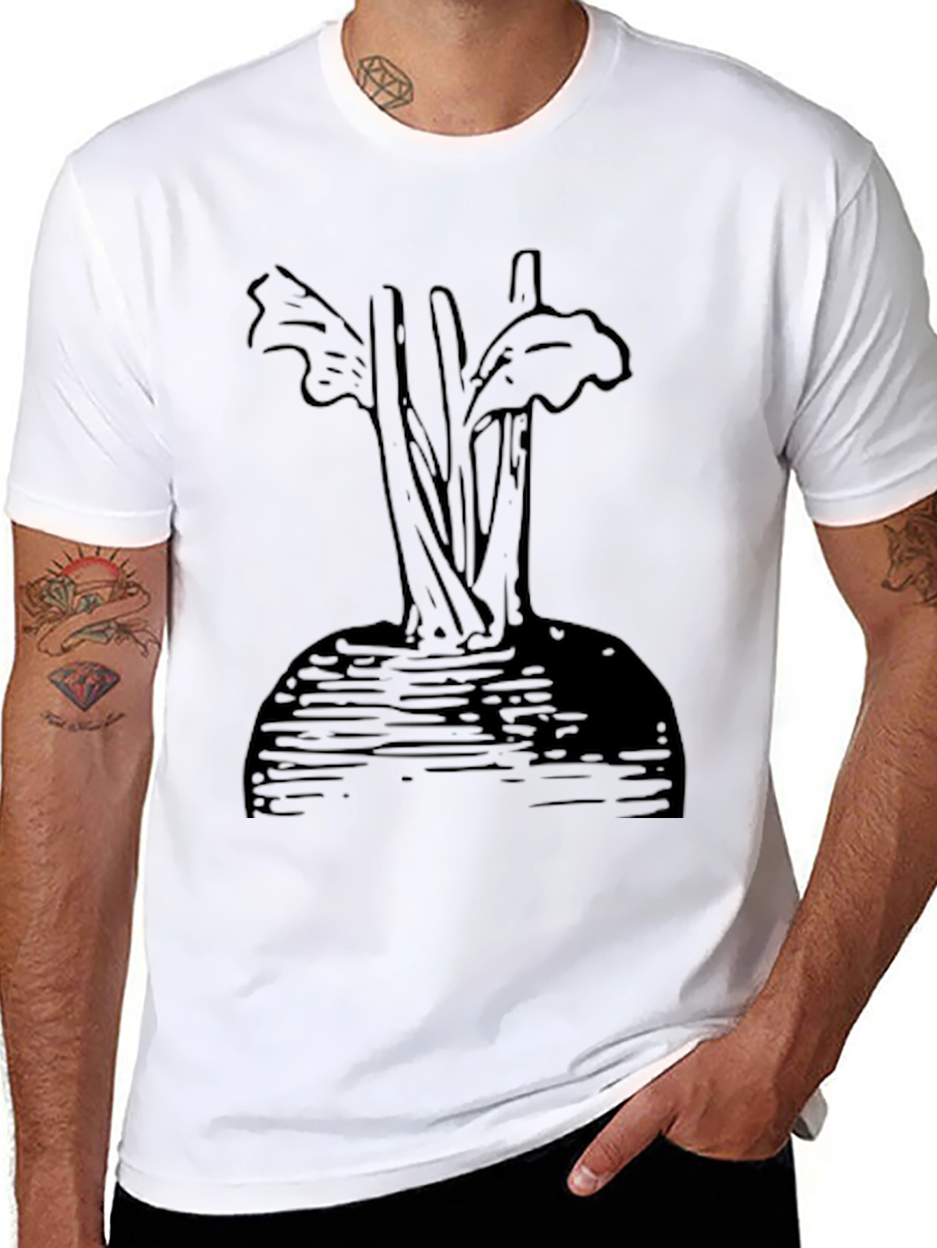 Unique Beet Graphic Black T-Shirt