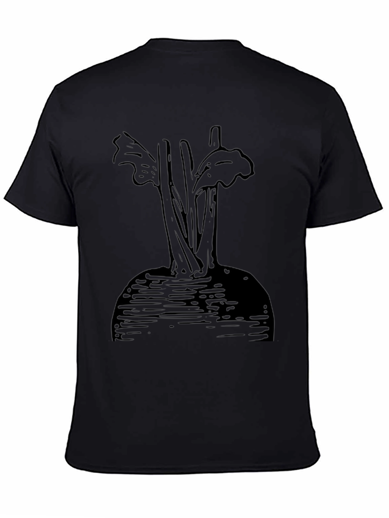 Unique Beet Graphic Black T-Shirt