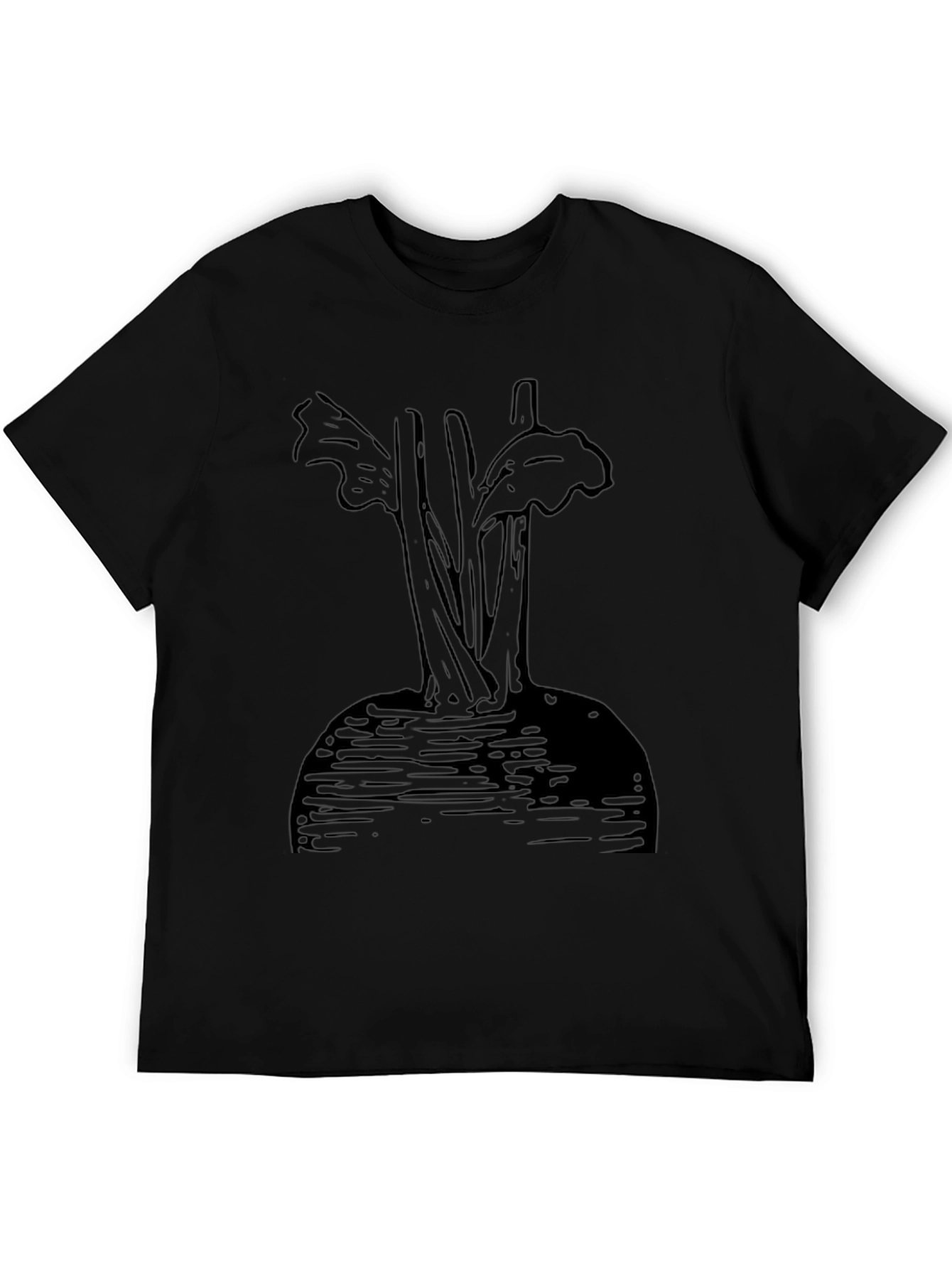 Unique Beet Graphic Black T-Shirt