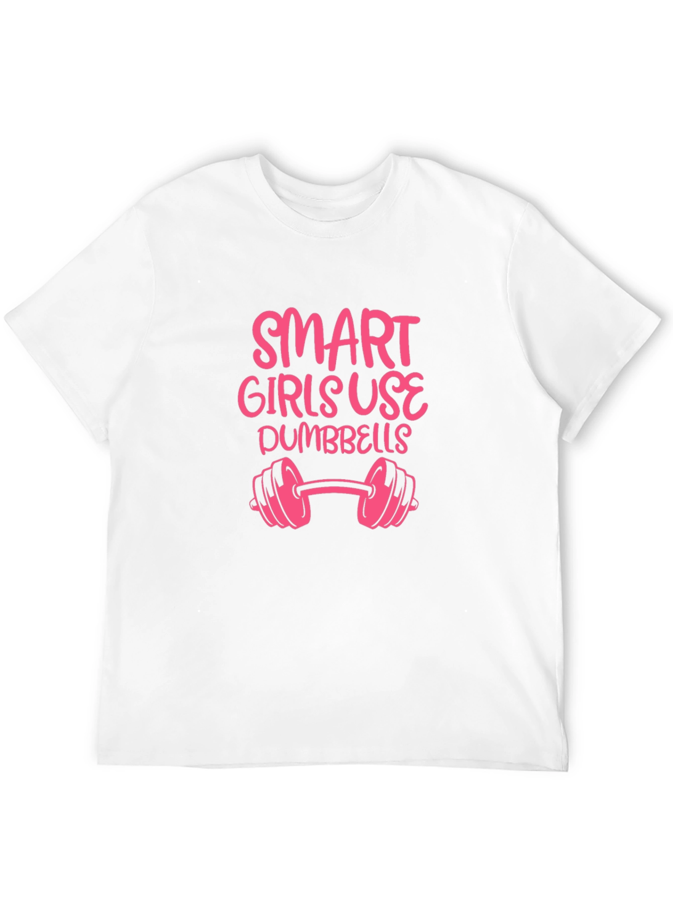 Smart Girls Use Dumbbells Graphic T-Shirt - Black