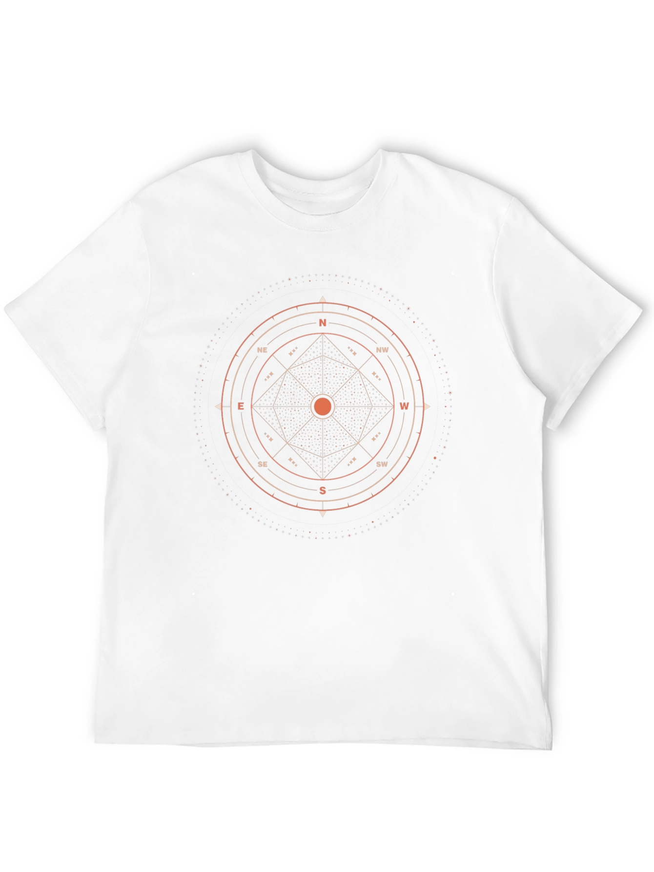 Geometric Compass Graphic T-Shirt - Modern Directional Style