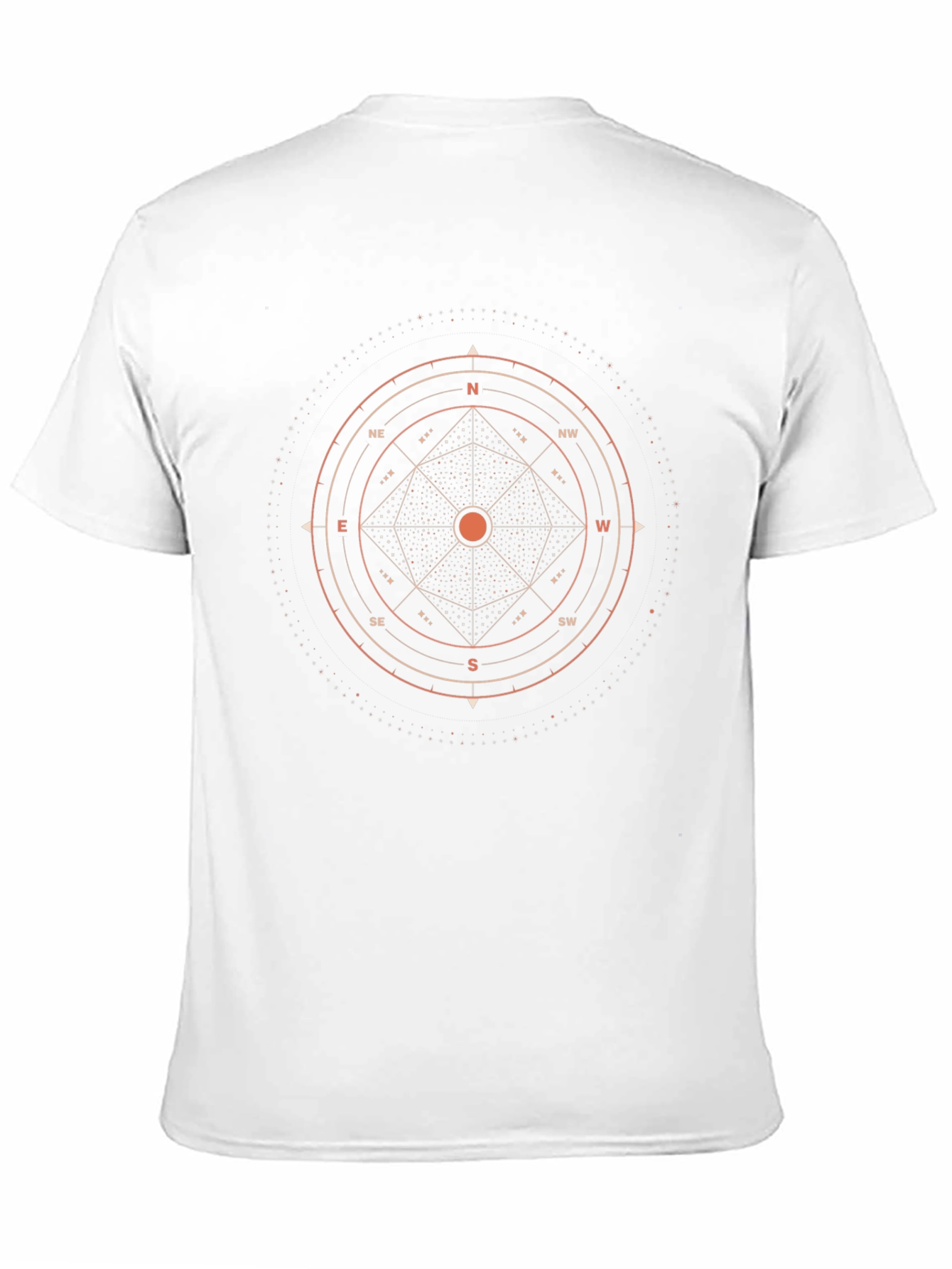 Geometric Compass Graphic T-Shirt - Modern Directional Style