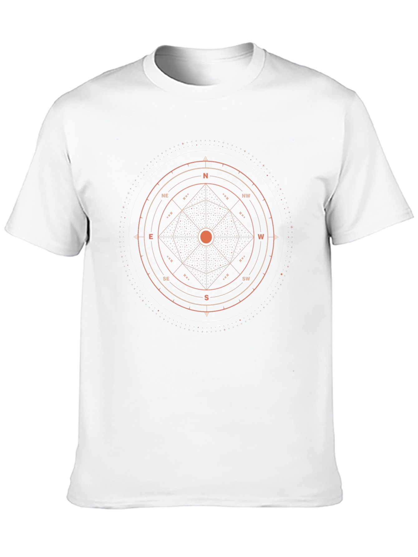 Geometric Compass Graphic T-Shirt - Modern Directional Style