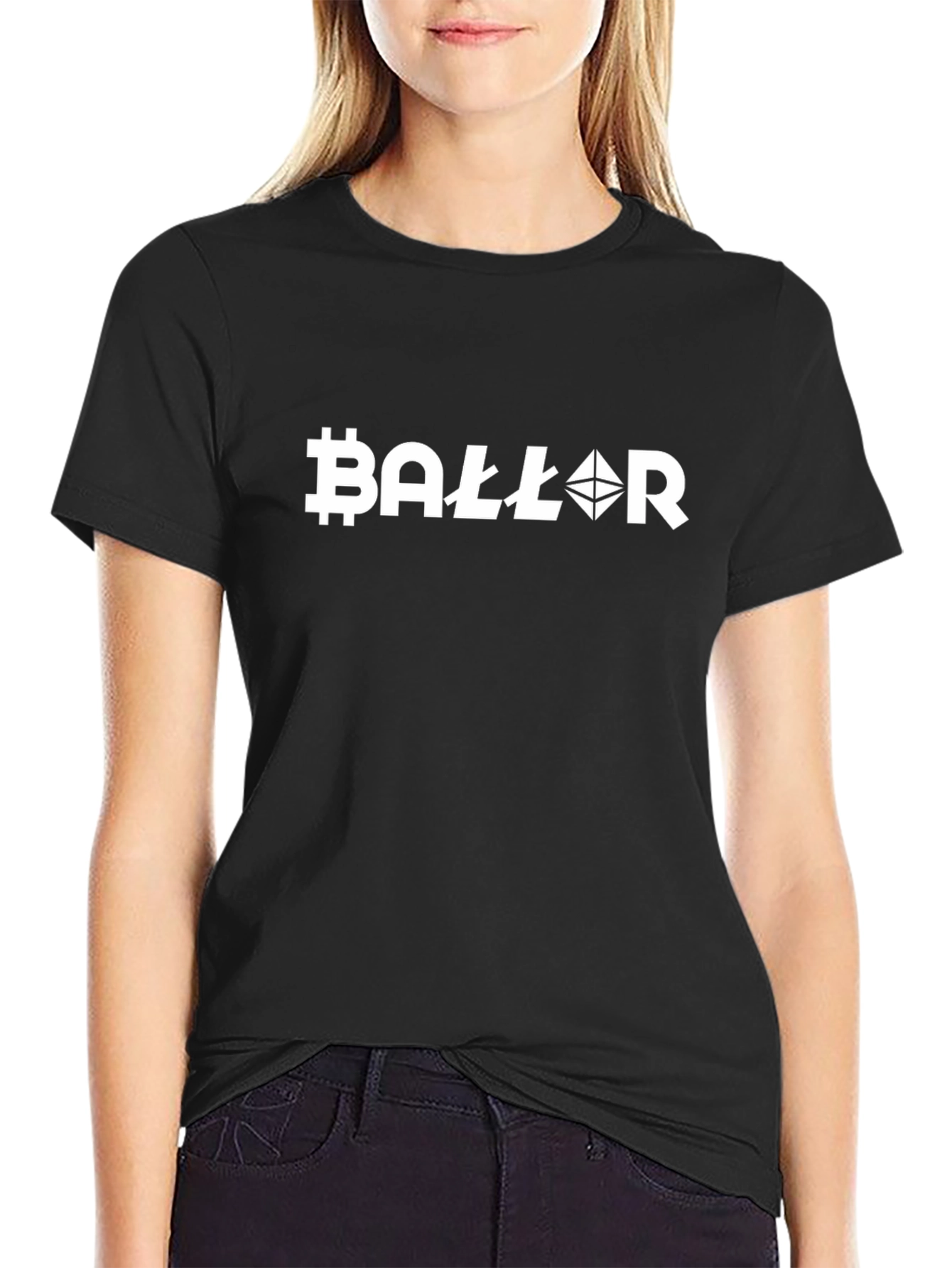 Crypto Baller Black T-Shirt - Bitcoin & Ethereum Design