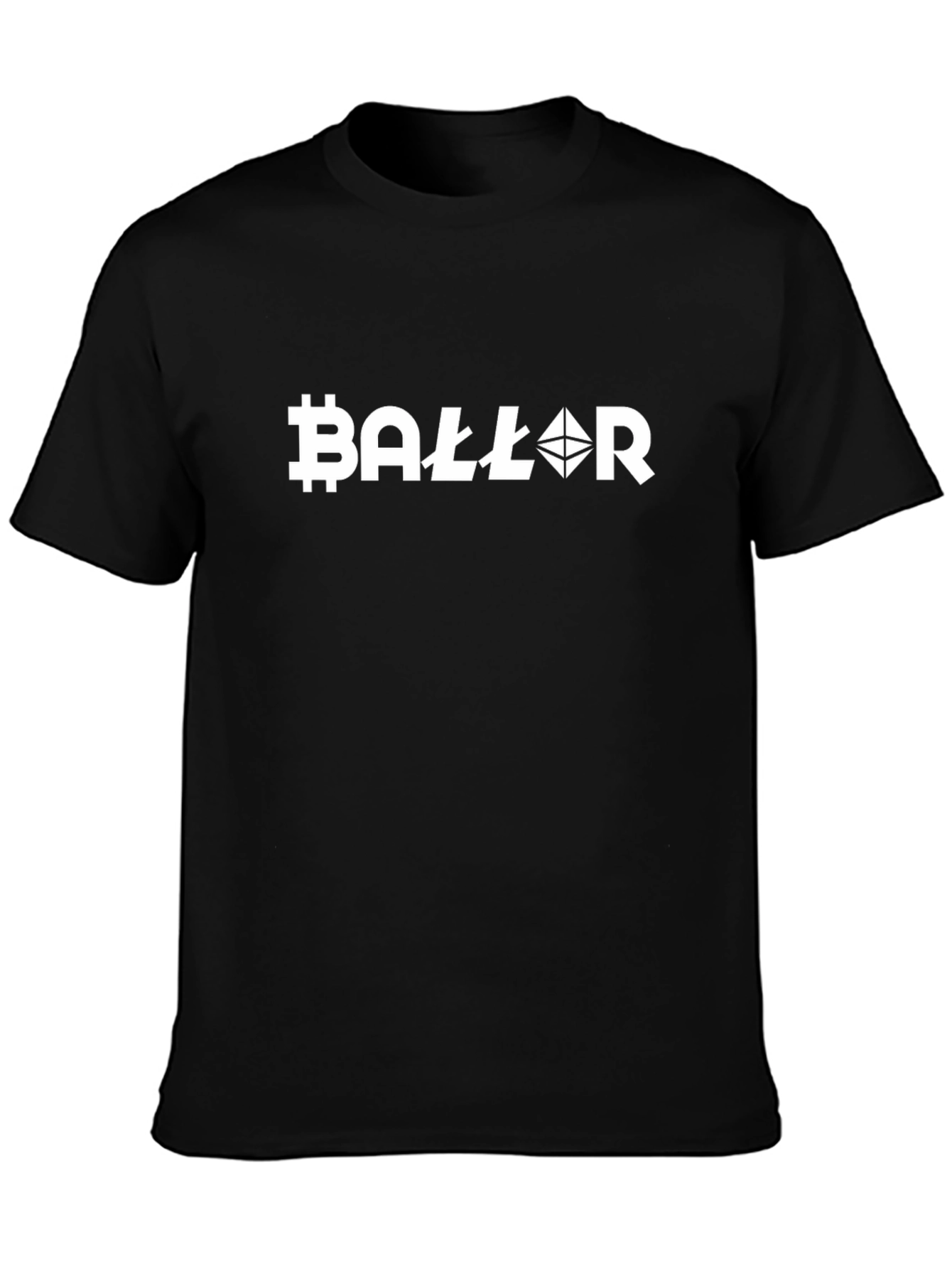 Crypto Baller Black T-Shirt - Bitcoin & Ethereum Design