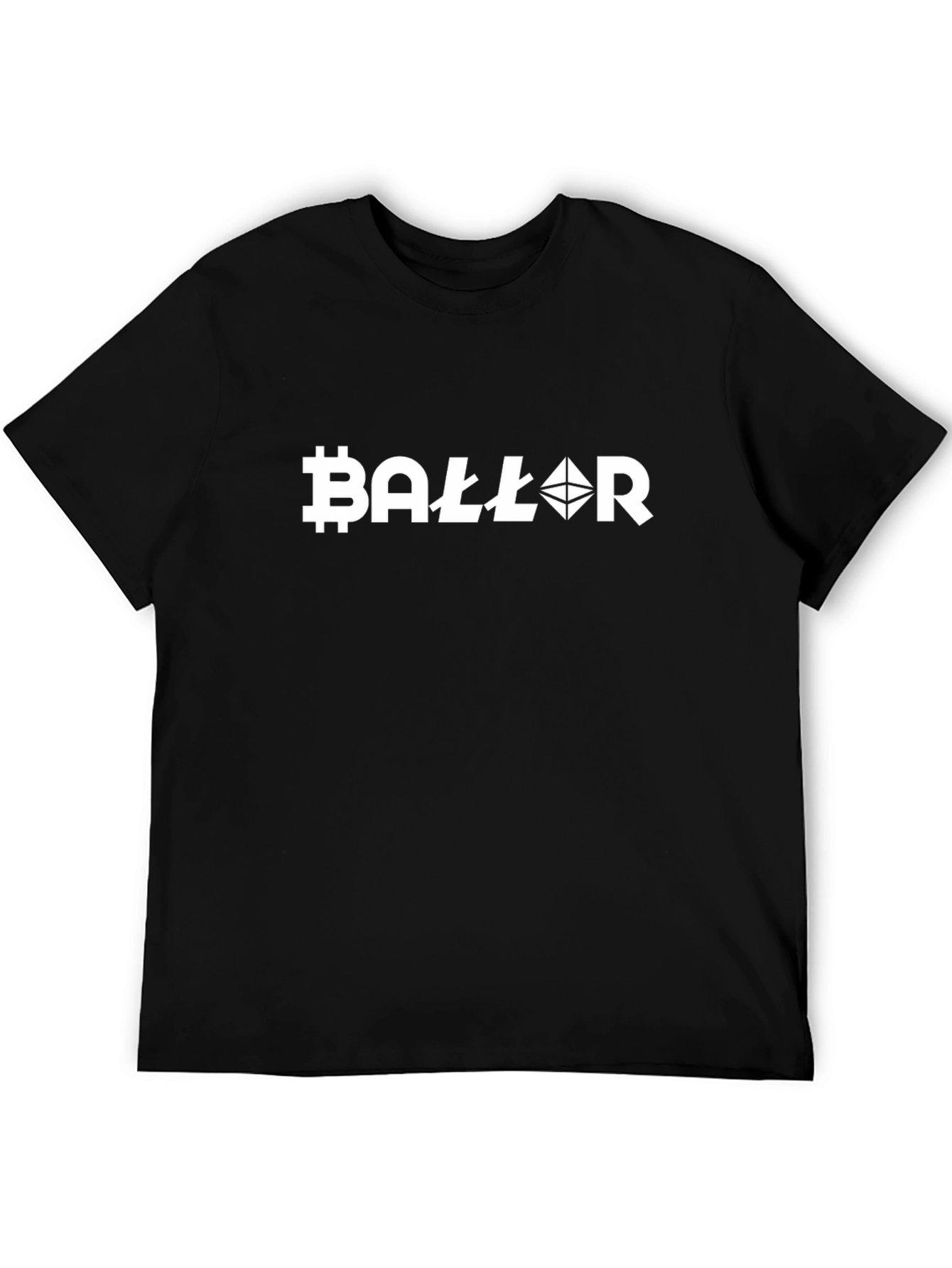 Crypto Baller Black T-Shirt - Bitcoin & Ethereum Design