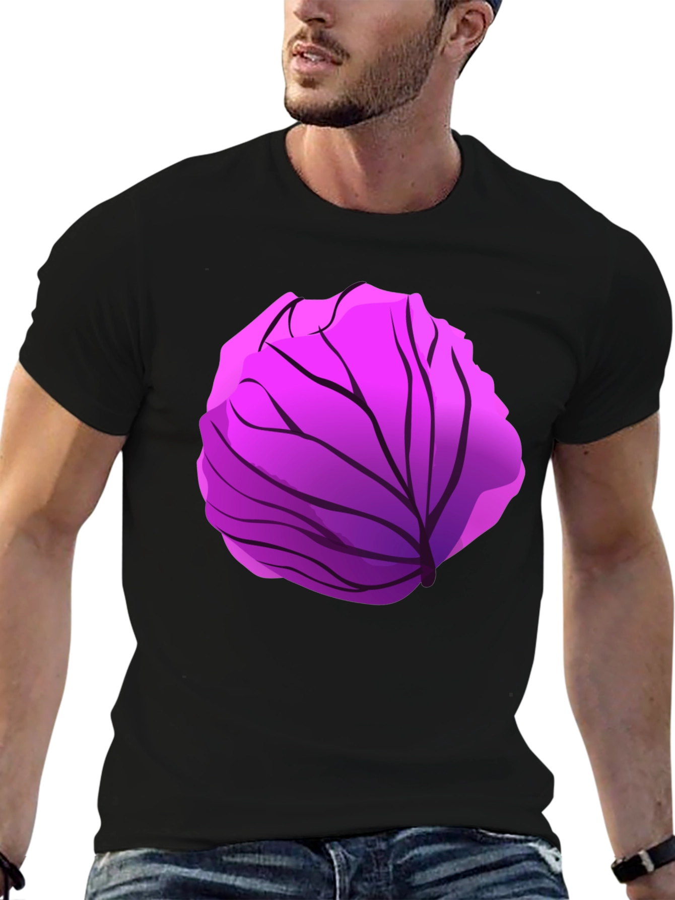 Purple Cabbage Graphic T-Shirt