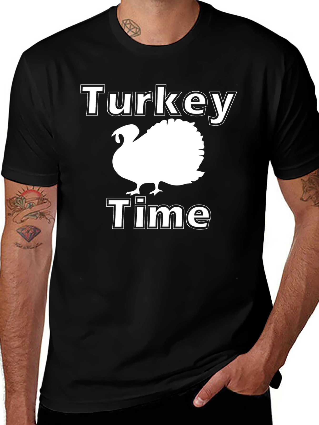 Turkey Time T-Shirt - Thanksgiving Holiday Apparel